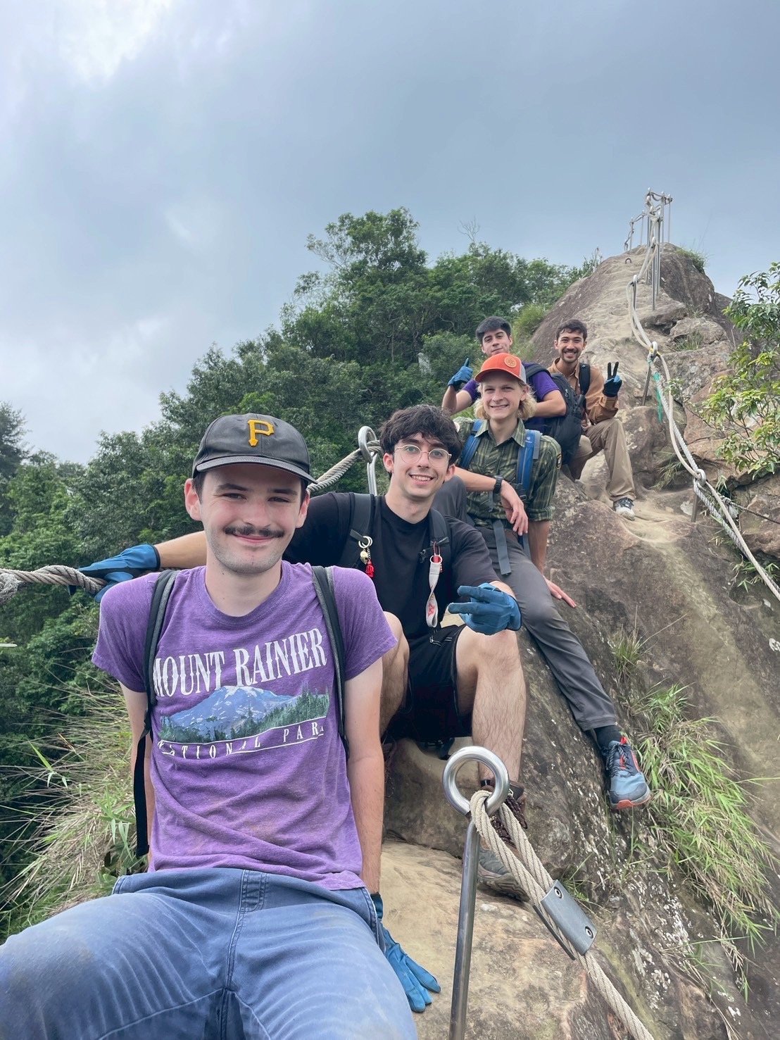 Hiking with friends in Wuliaojian