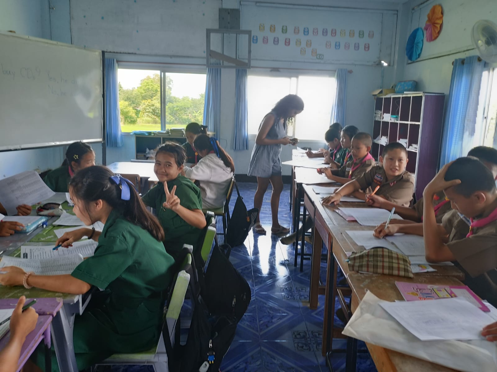 In the classroom with my students