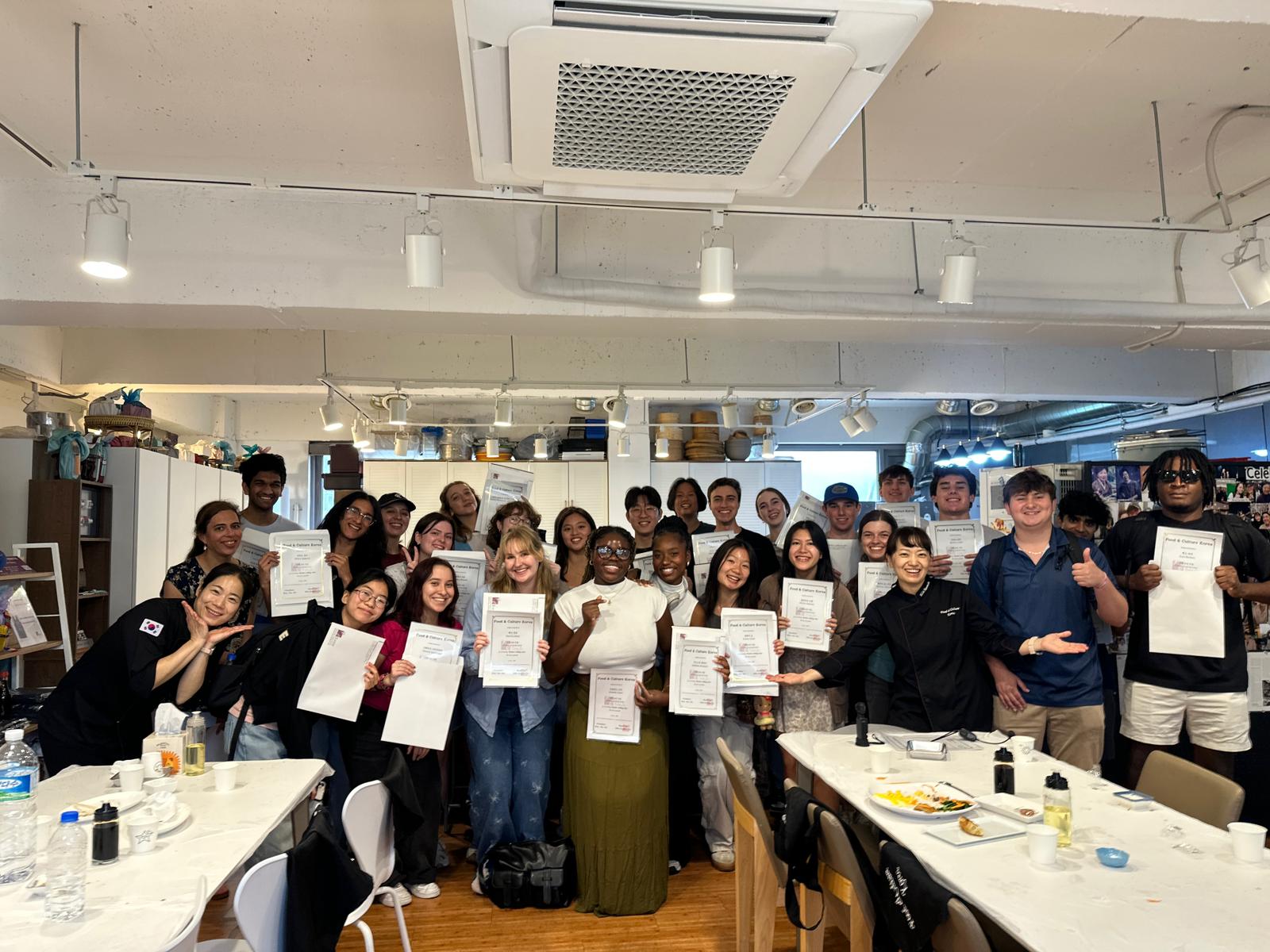 Group photo after our cooking class