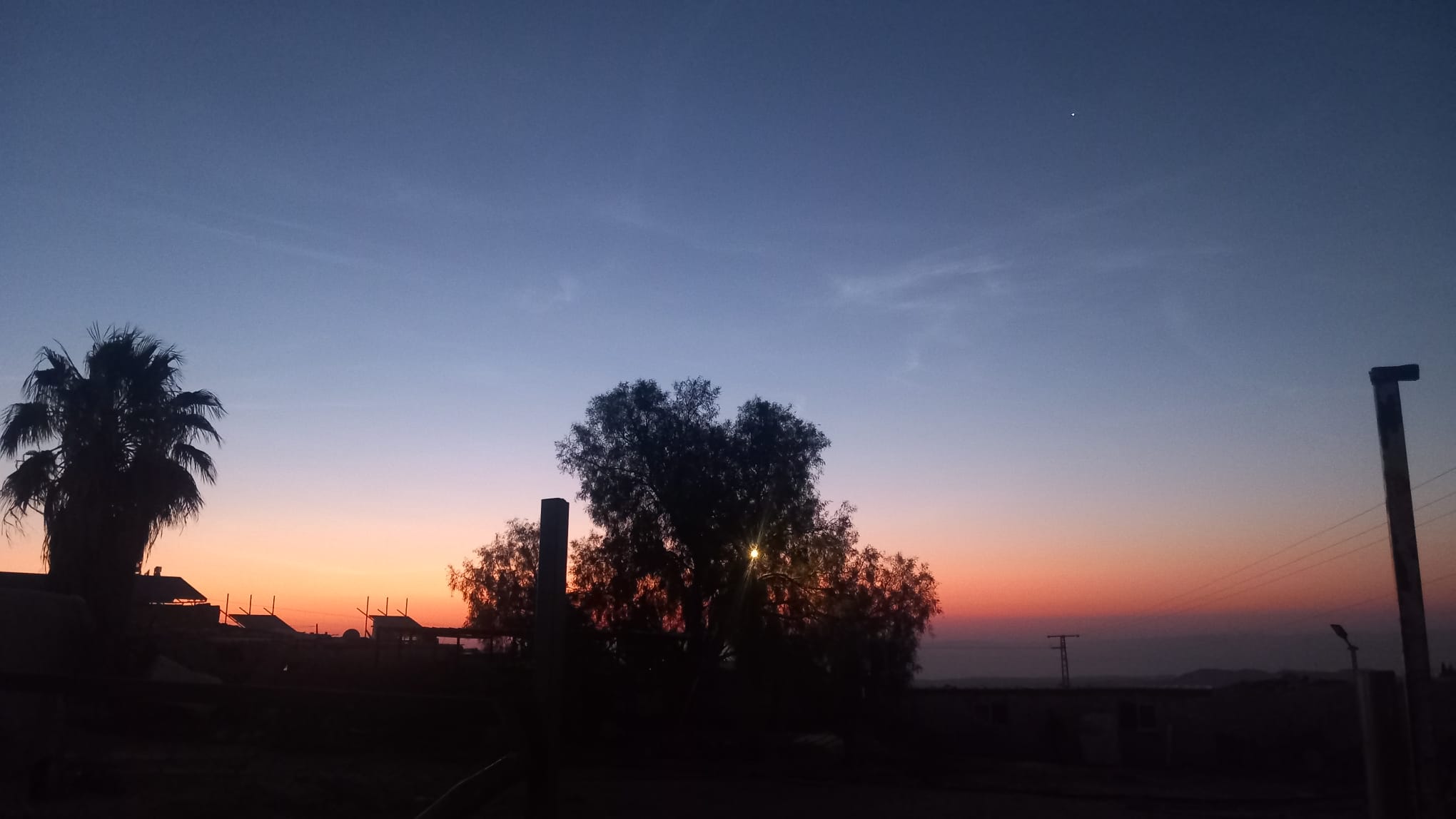 A sunrise on Umm-al-Kheir, a village in Masafer Yatta 