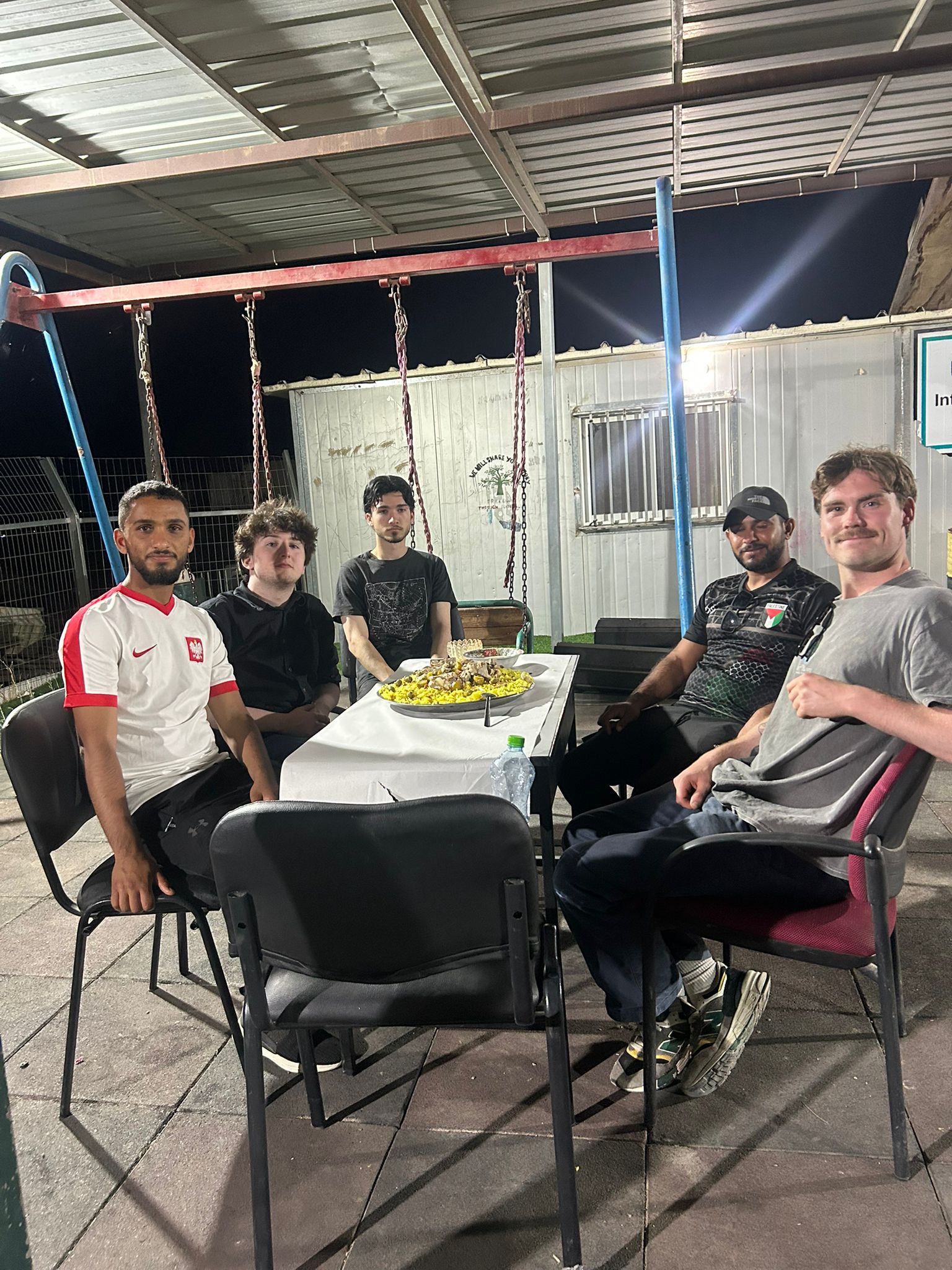 A meal together in Um Al Khair, Masaffer Yatta. 
