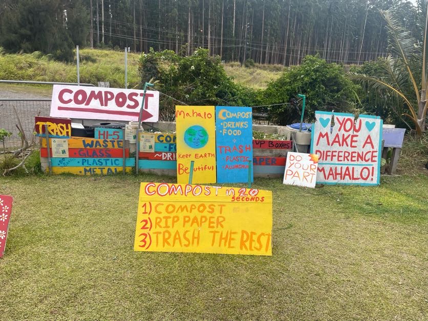 Signs we made to encourage composting in the community. 