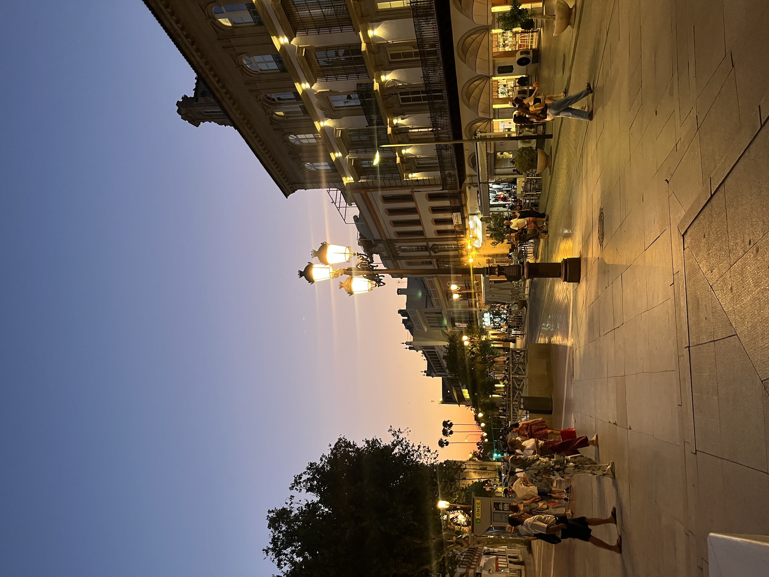 Sunset in the city