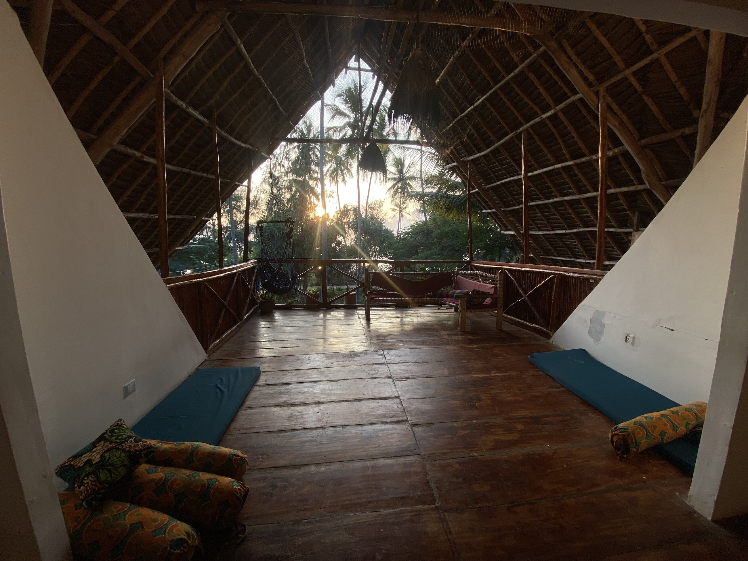 Hangout spot at Lazy Beach accommodations 