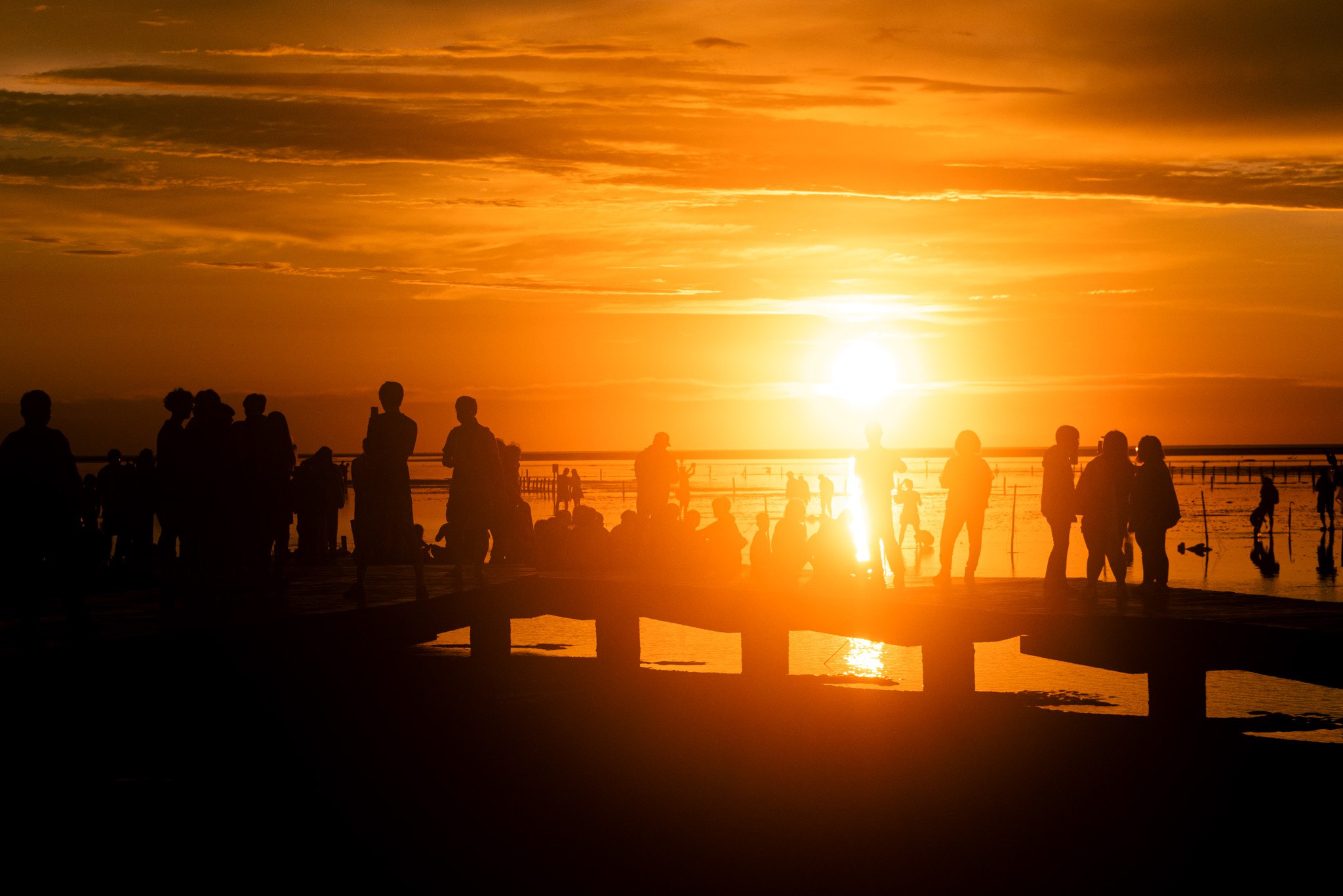Sunset at Gaomei Wetlands