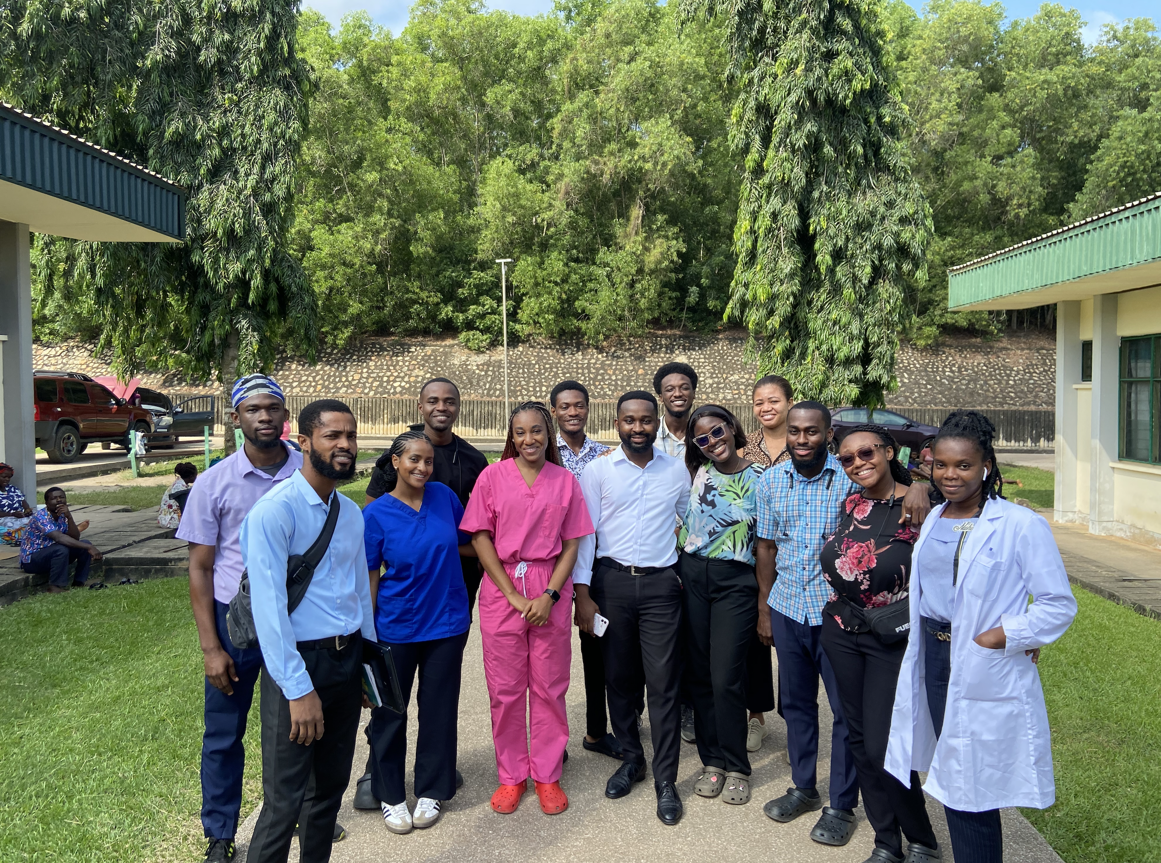 My last day at Cape Coast Teaching Hospital with all the surgery house officers and those that made my stay memorable.