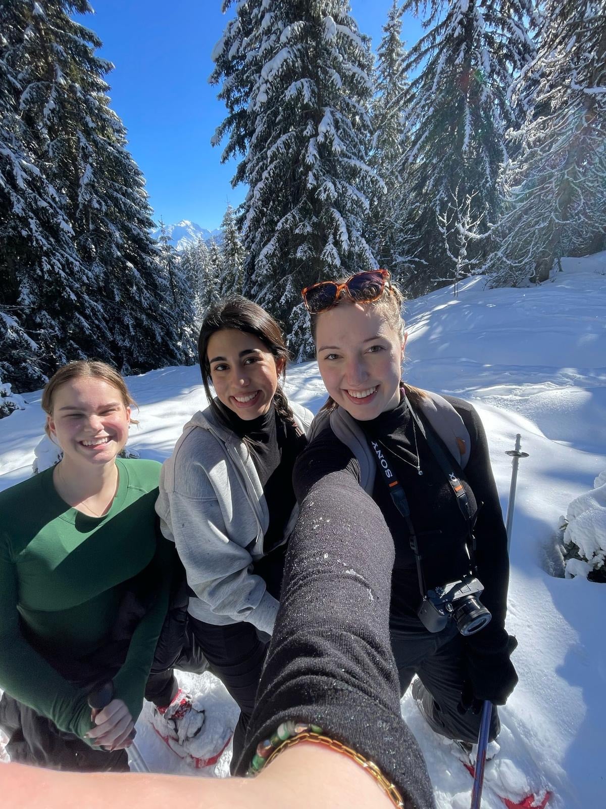 snow shoeing in the alps! 