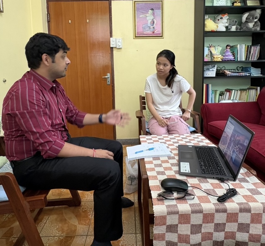 My one-on-one tutoring session
