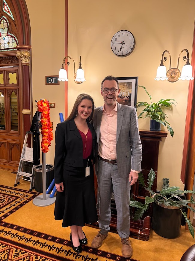 Me and the MP I worked with in NZ!