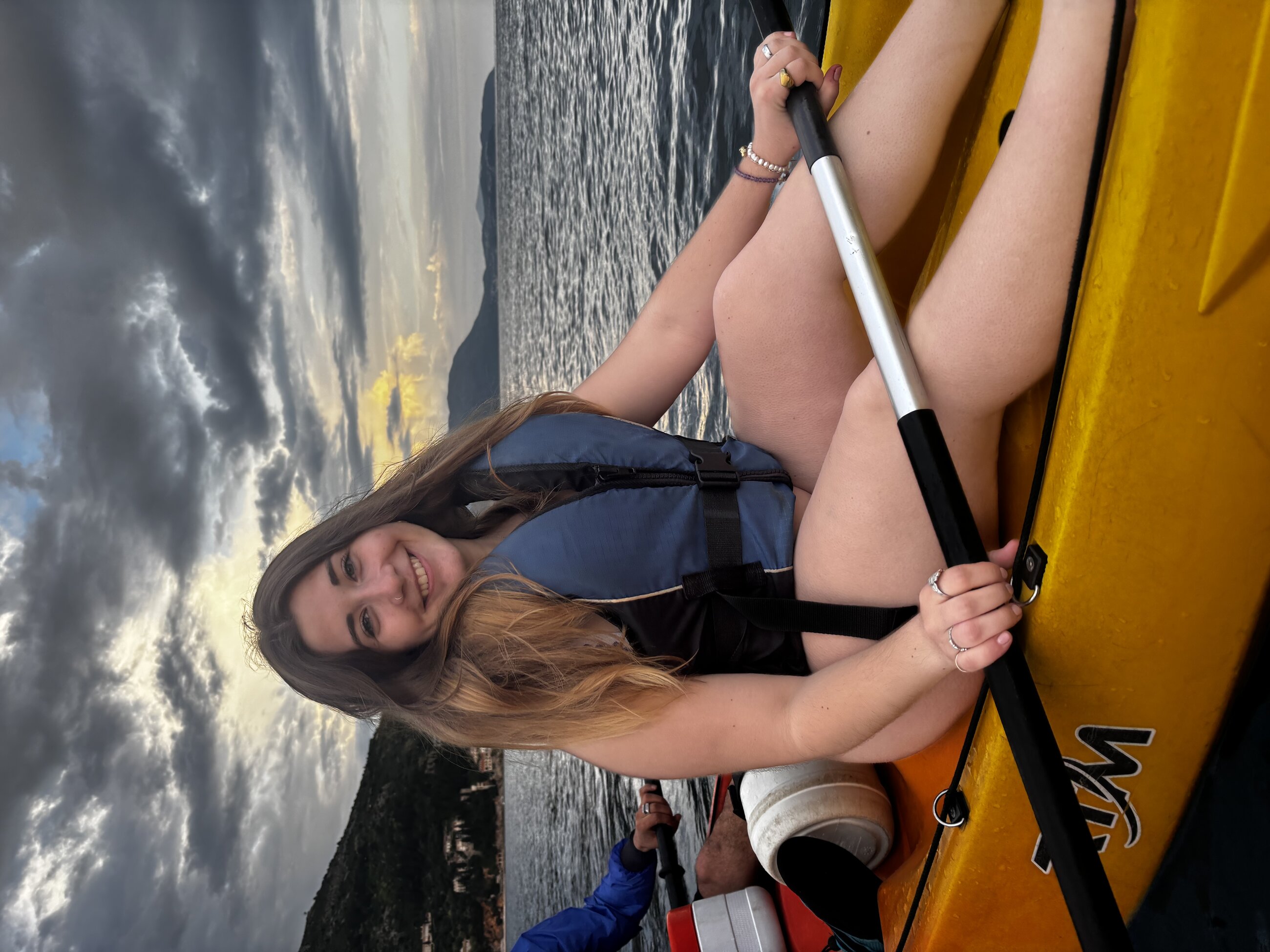 Ainsley Braun on a kayaking tour in Dubrovnik, Croatia,April 2025 