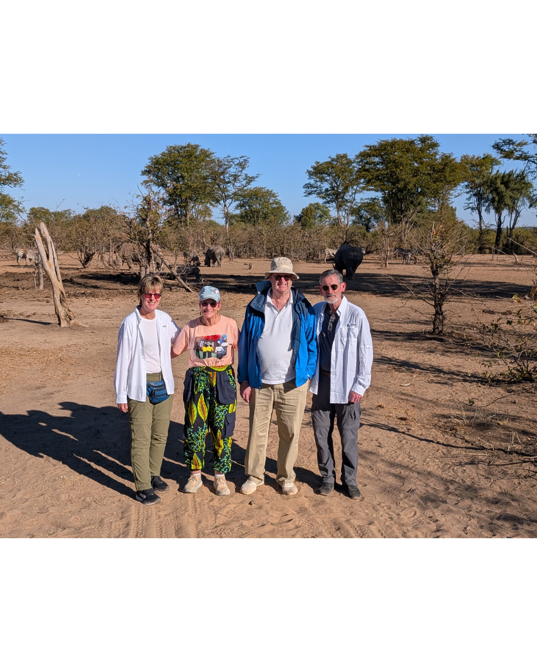 Our team enjoying a rhino safari.
