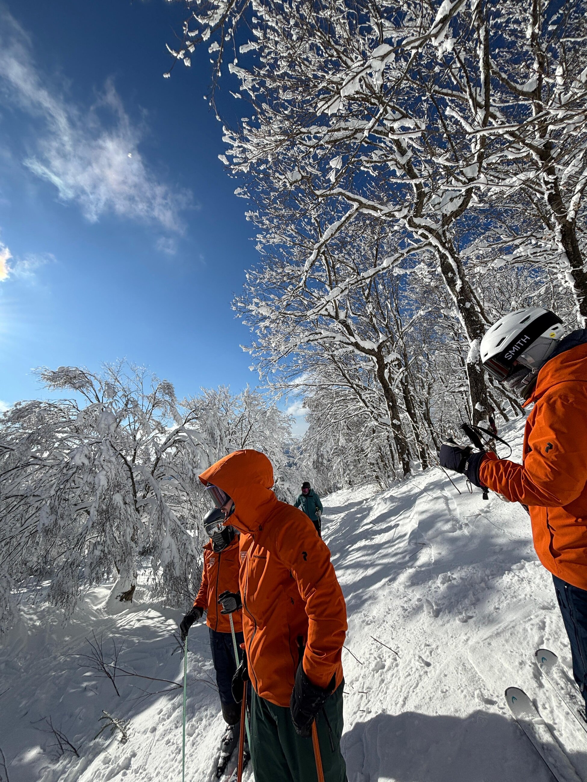 Skiing backcountry 