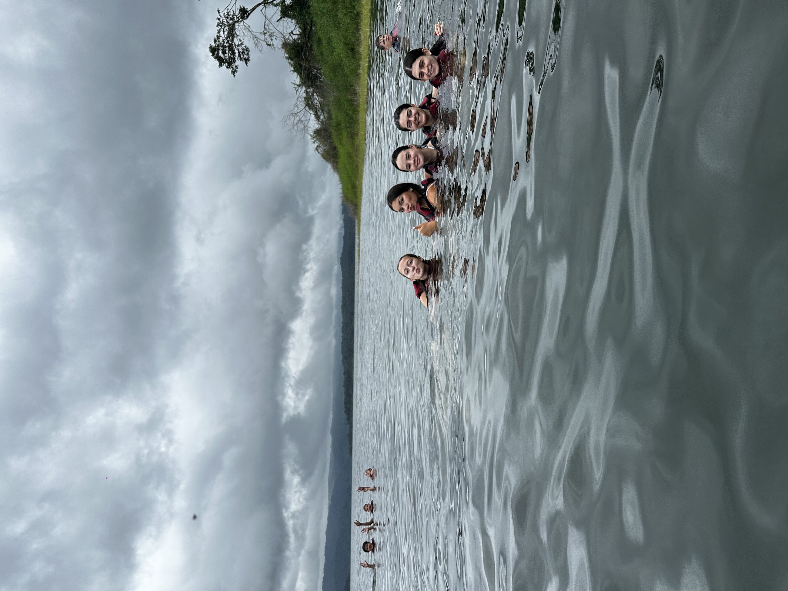 Swimming under a volcano