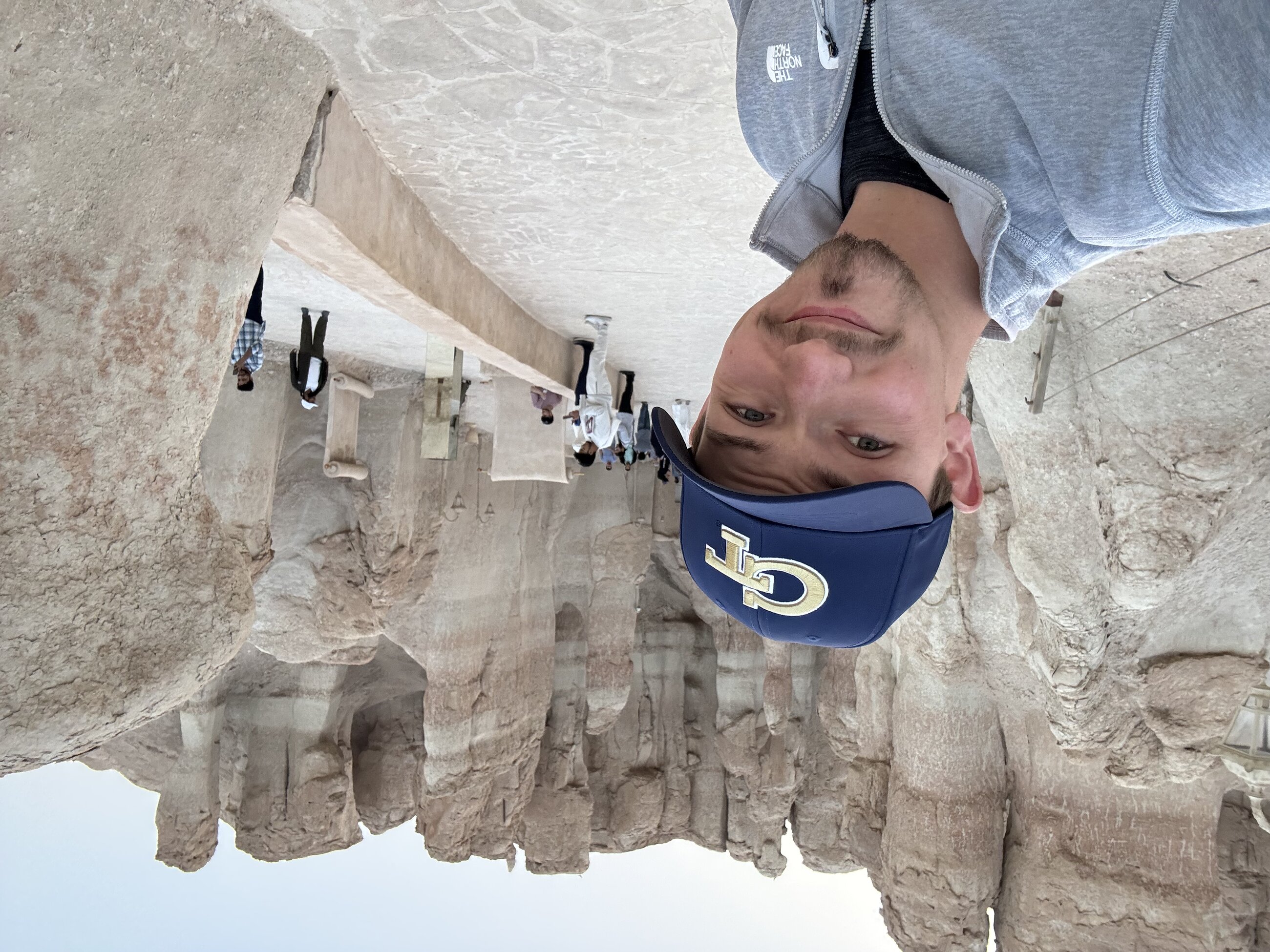 Me with the international students club at a cave formation near Dhahran.