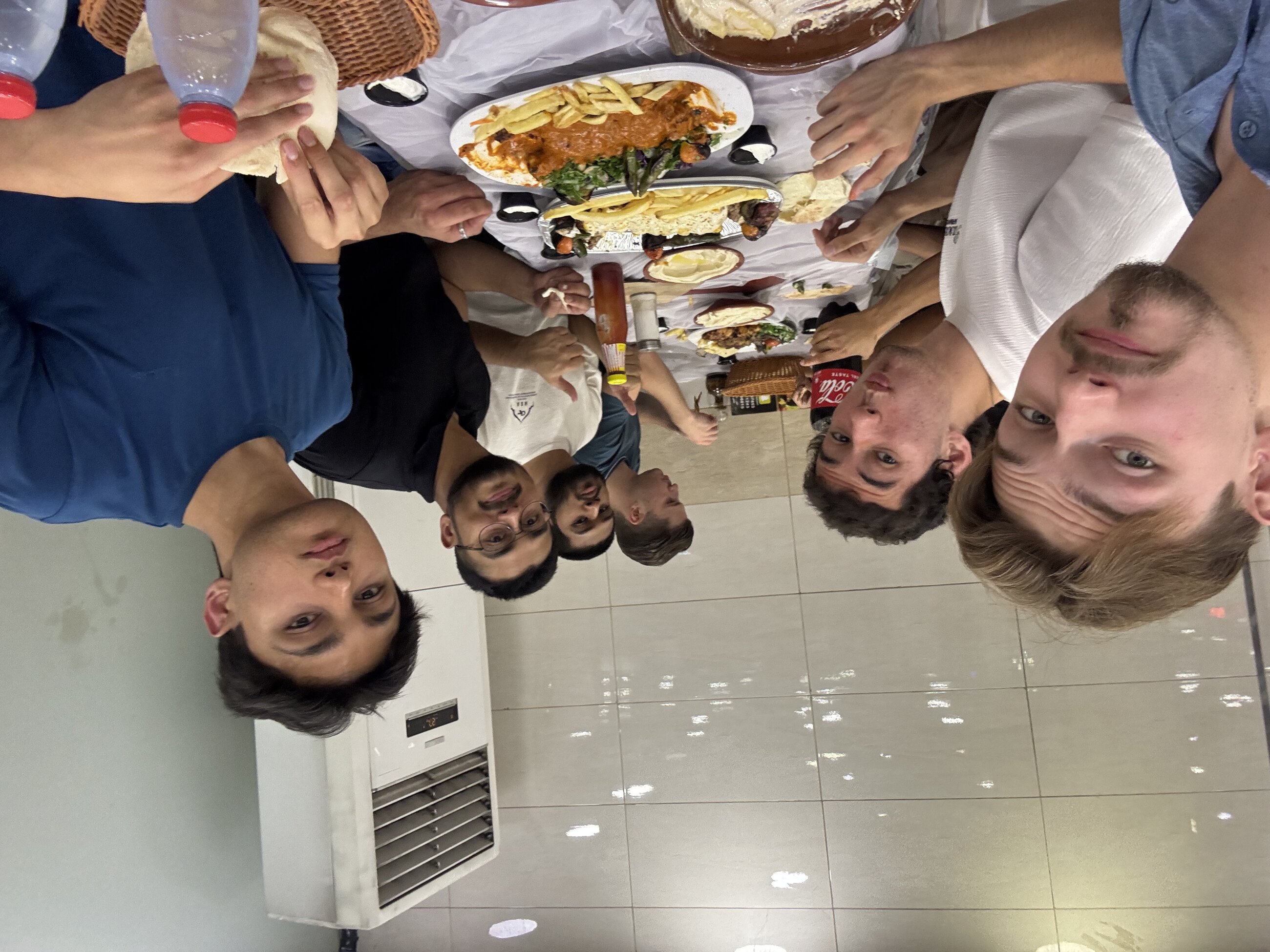 The exchange students enjoying Bilad Al-sham