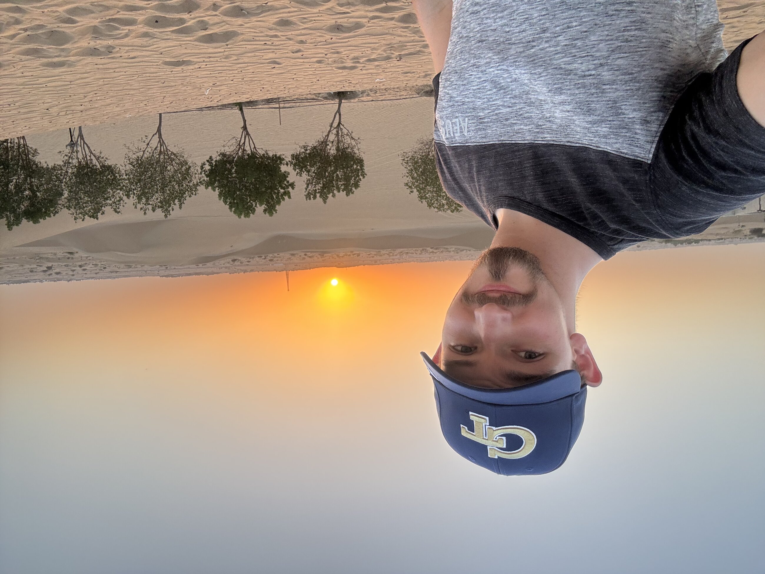 A sunset over the desert near Dubai.