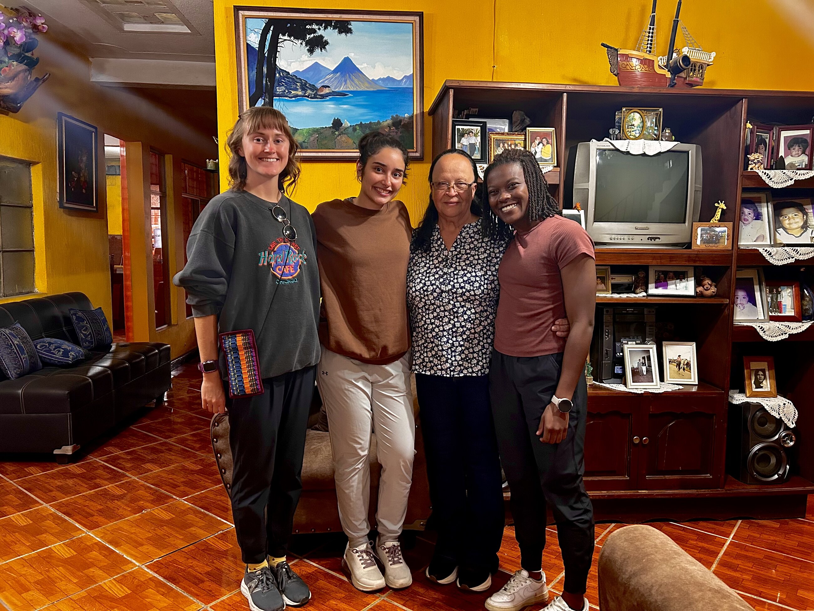 Us with our host mom