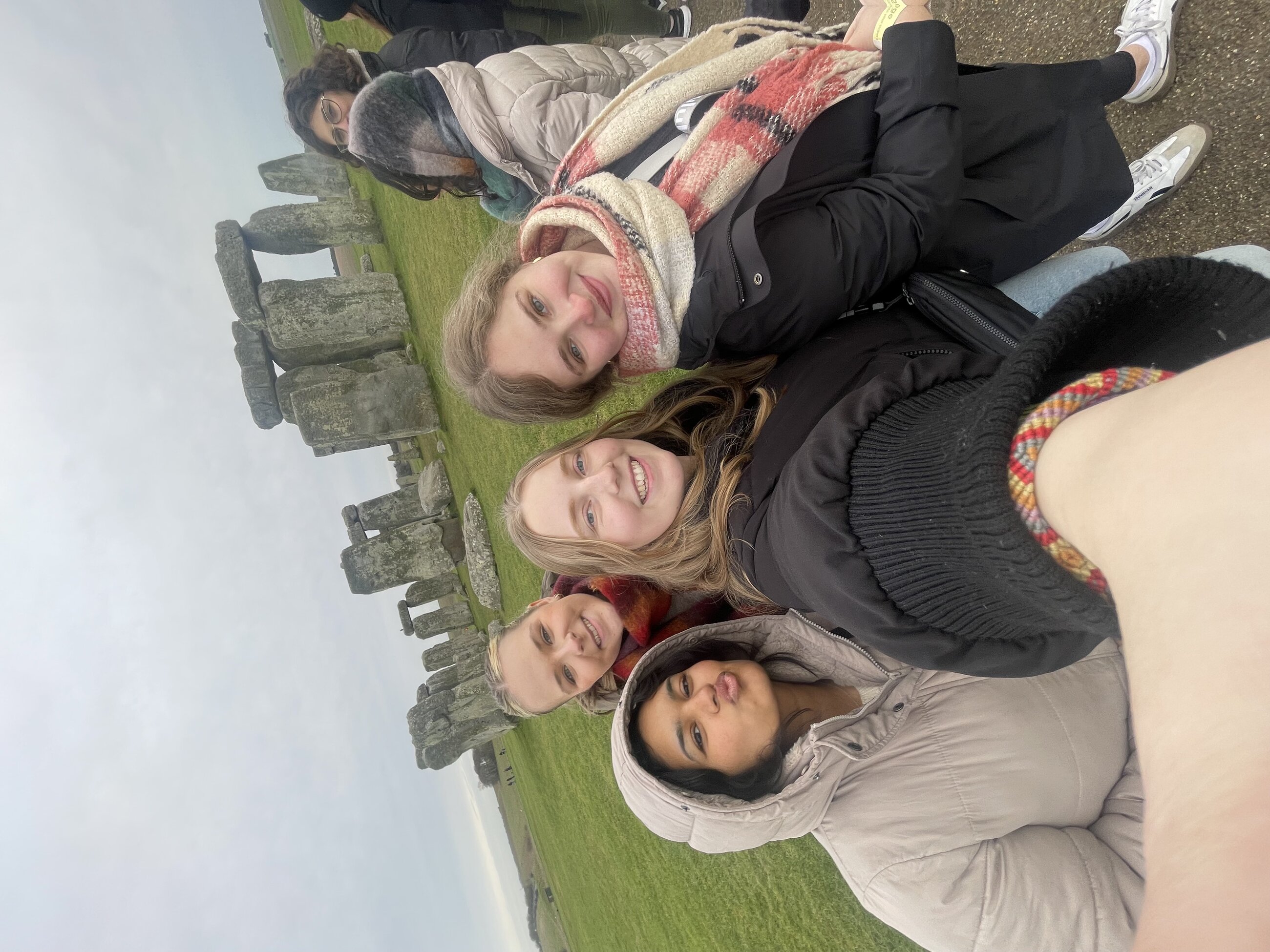 My friends and I on our school trip to Stonehenge!