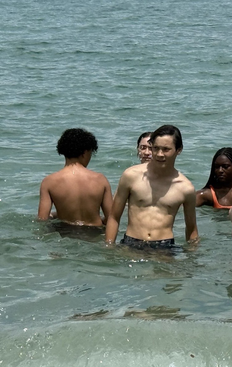 Aura farming at the beach