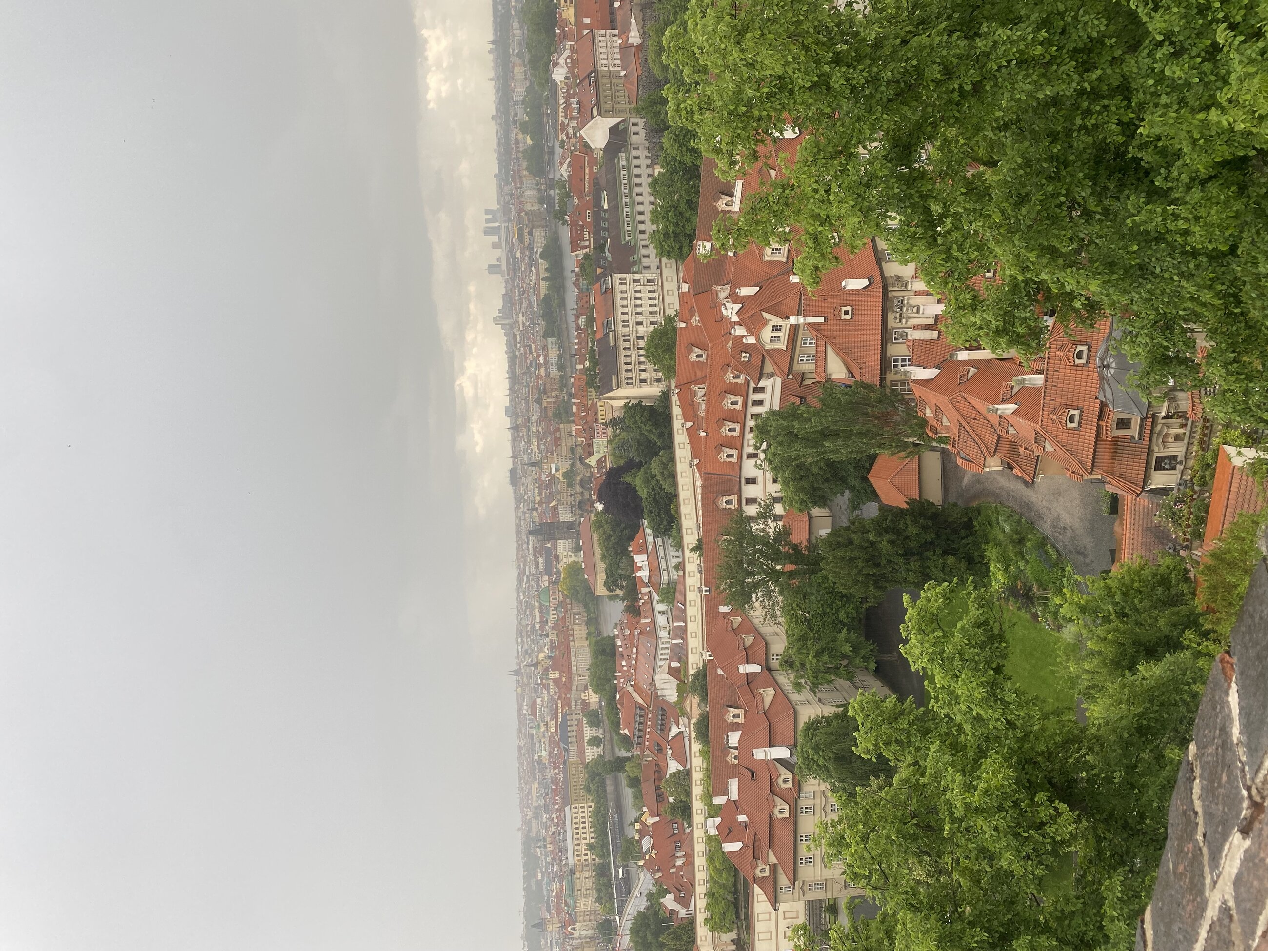View from the top of the Prague Castle stairs!