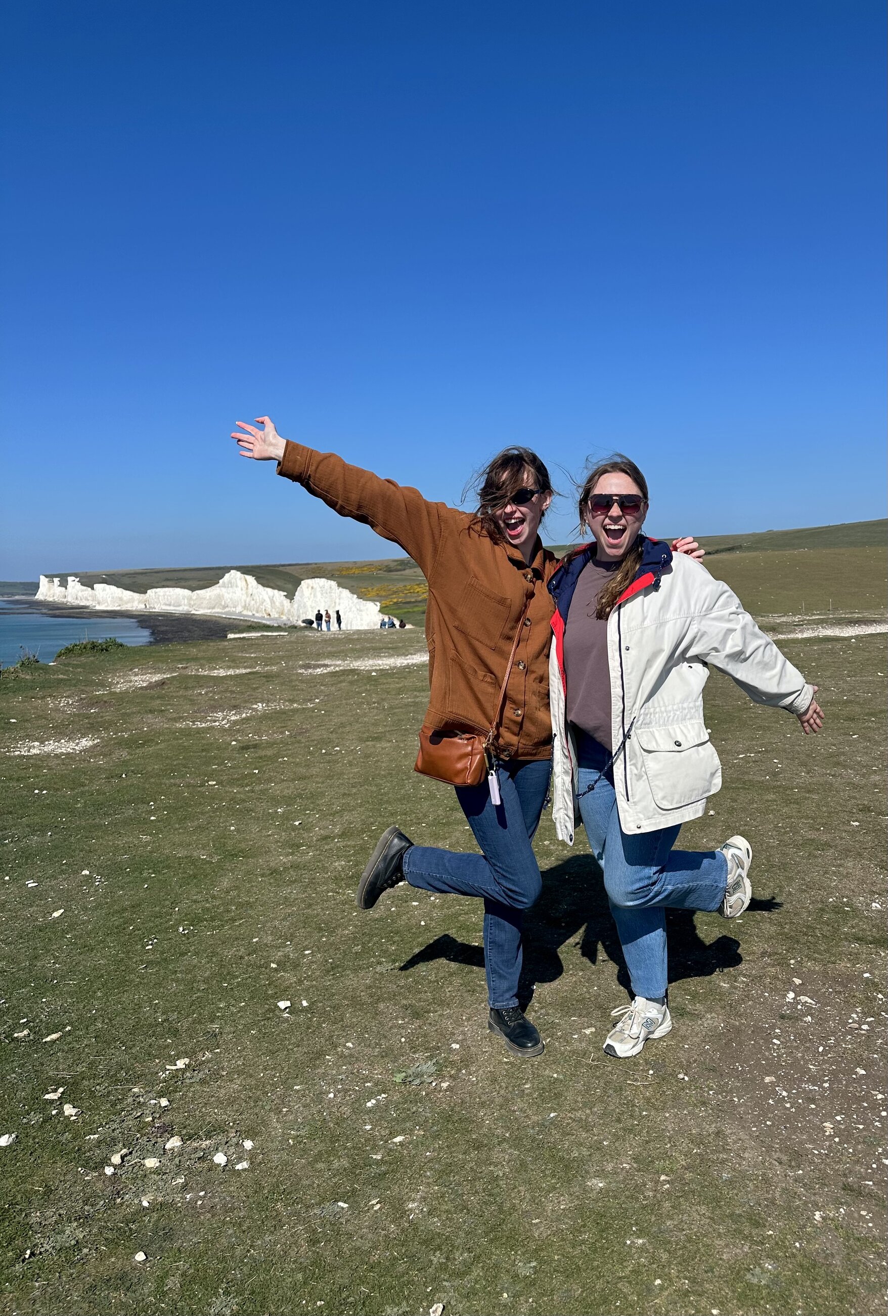 A windy trip to the Seven Sisters cliff with World Strides.