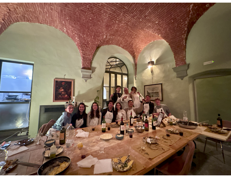 cooking class with friends from back home!