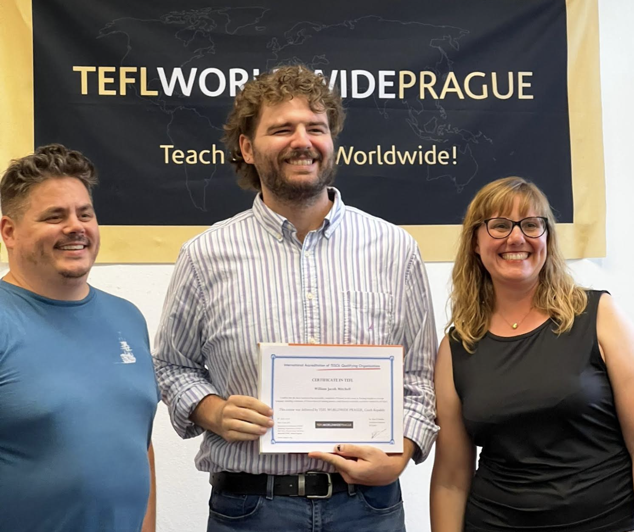 Graduation with instructors Nick and Tasci