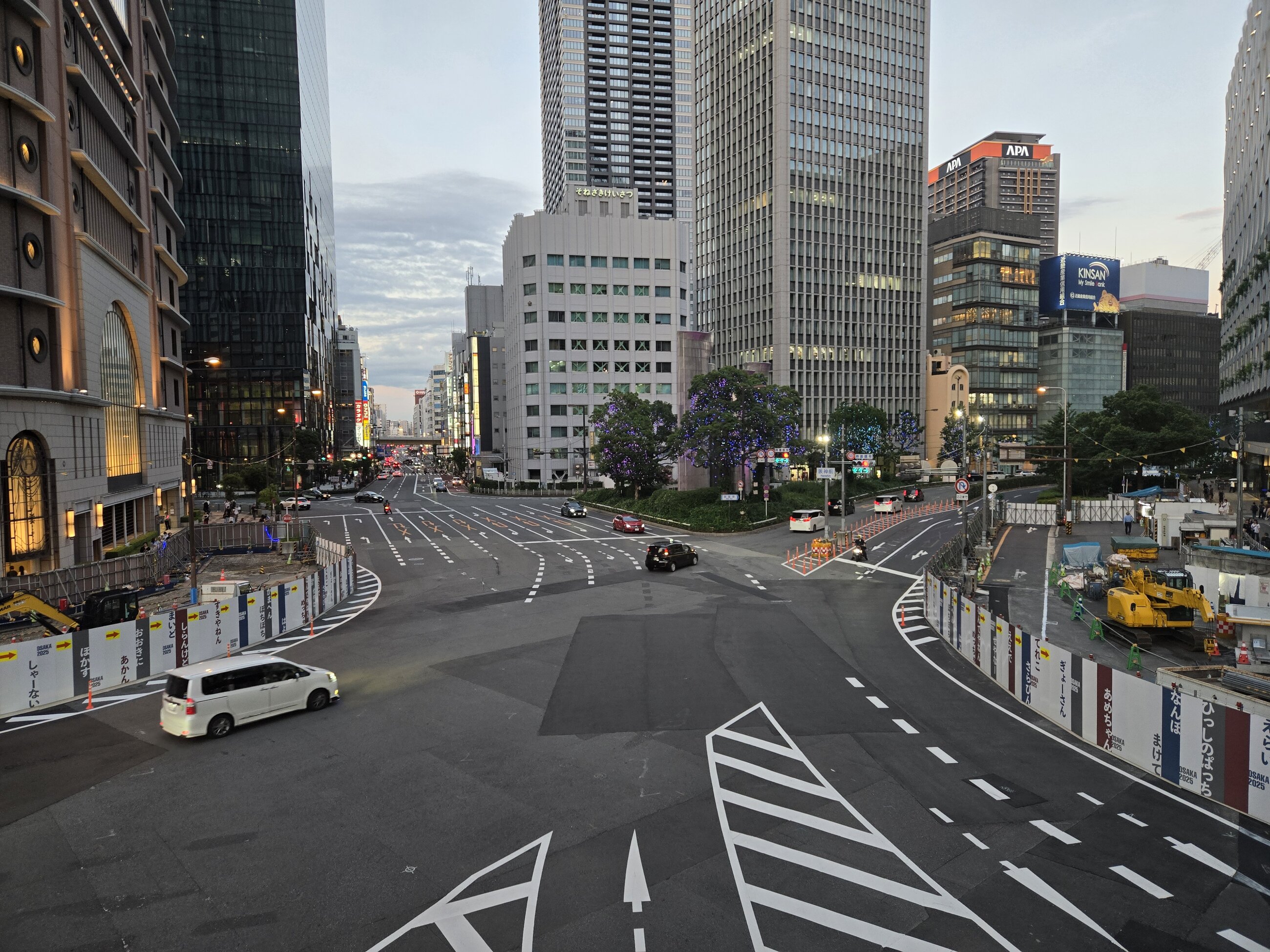 Outside Umeda station, the city center of Osaka