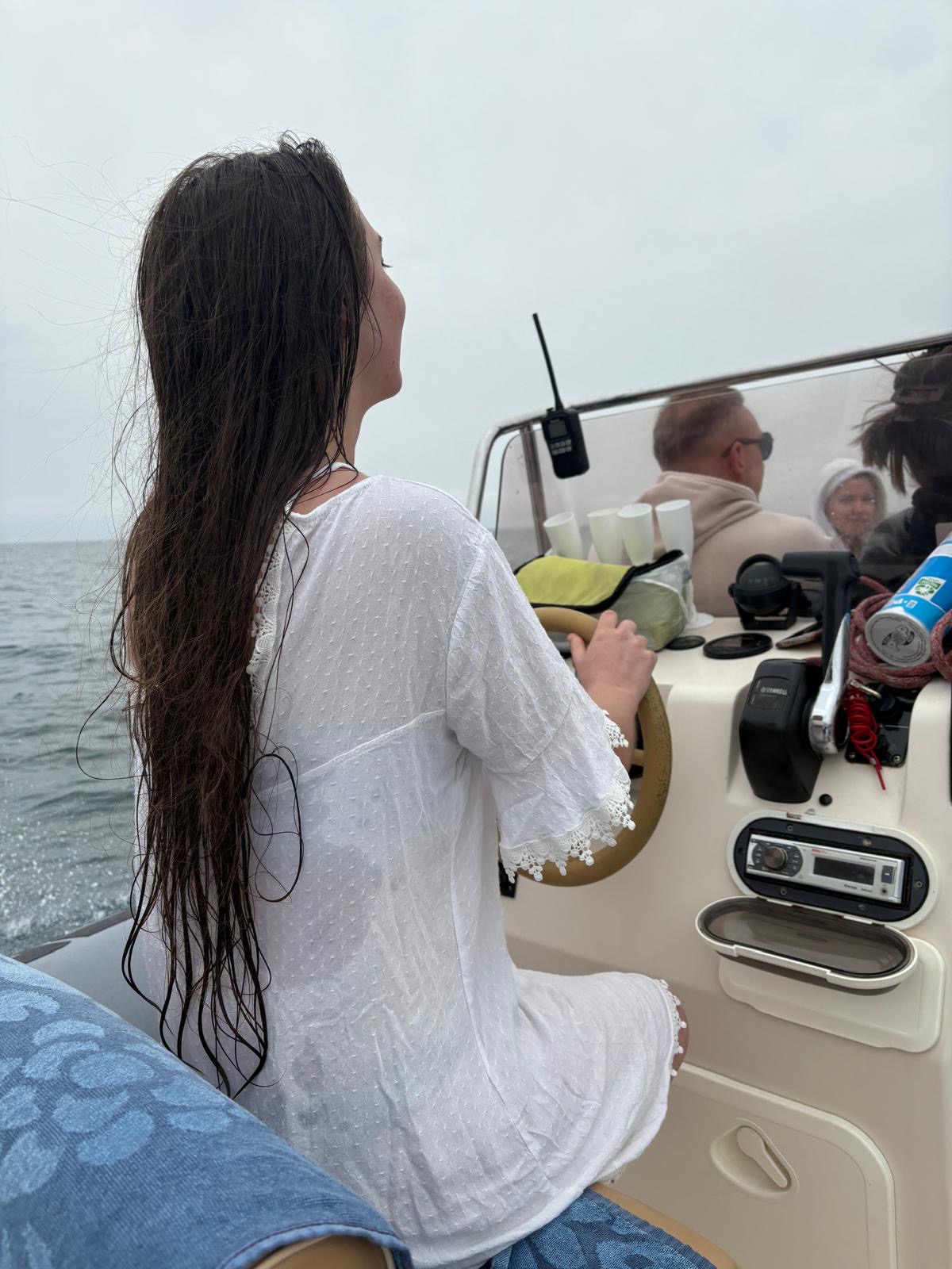 Drove a boat in Italy!