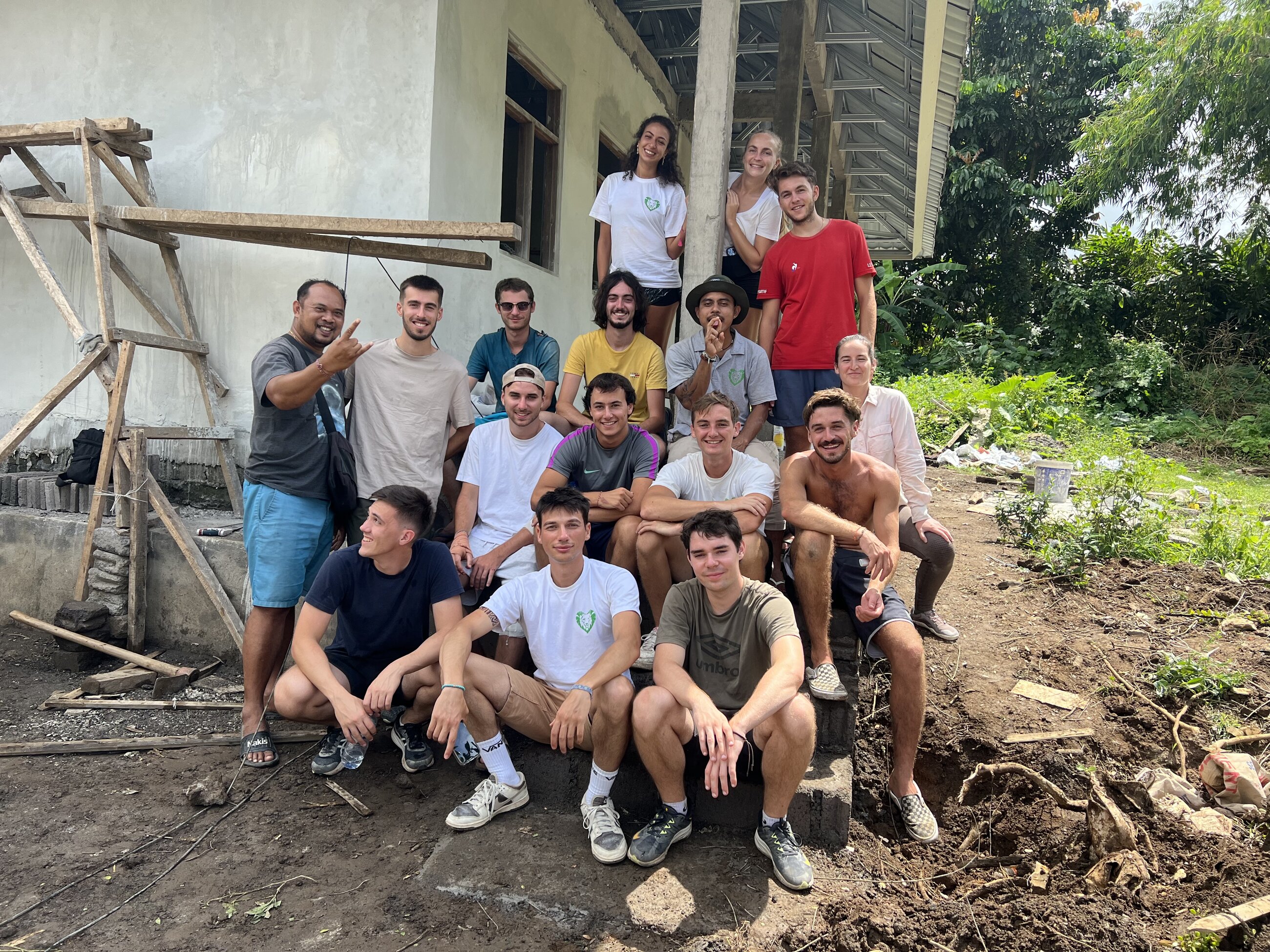 My team and I on the construction site