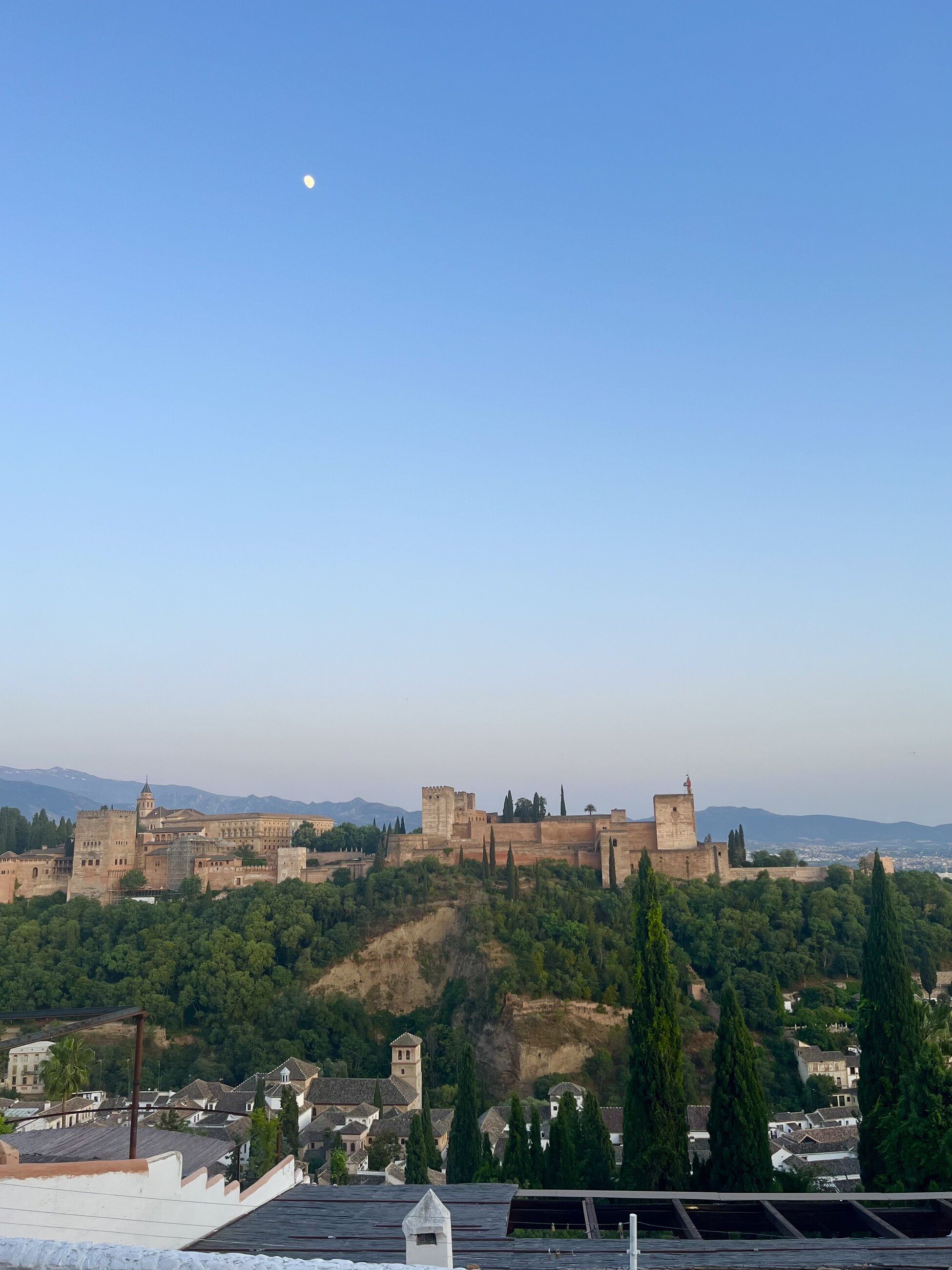 Beautiful view of The Alhambra in Granada.