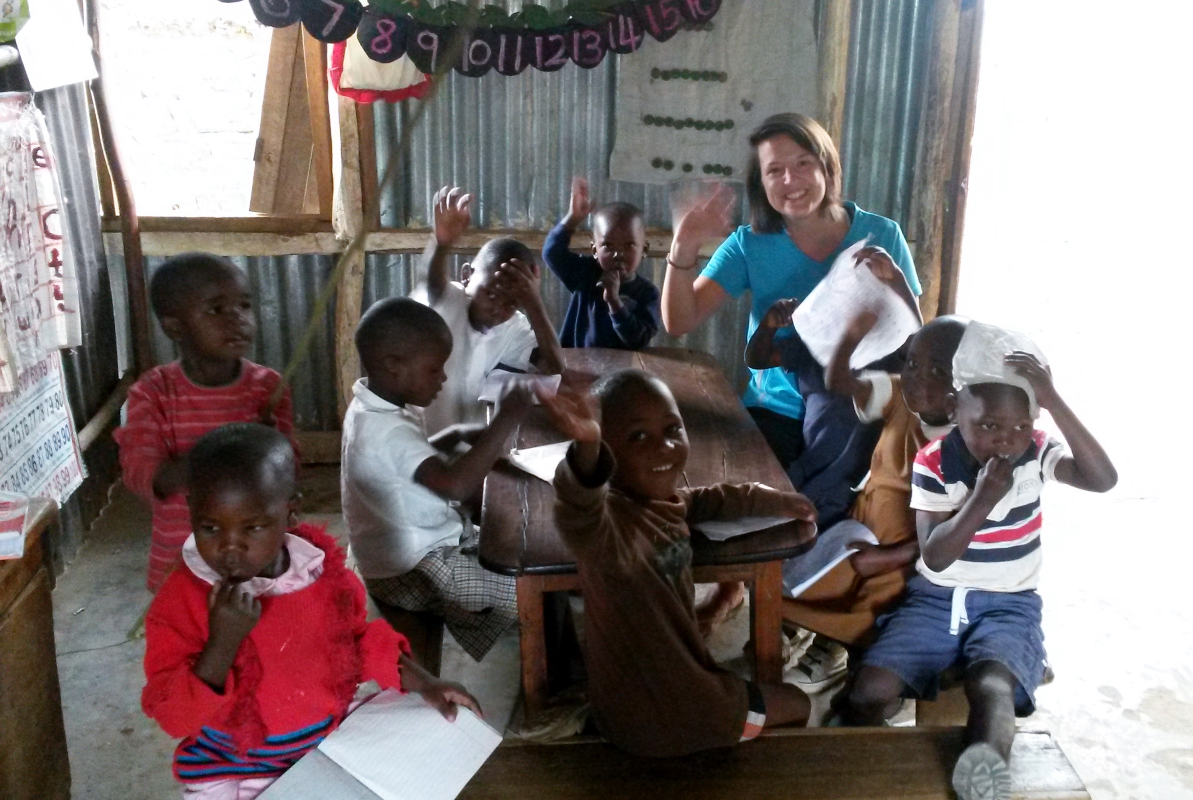 With the nursery kids at school