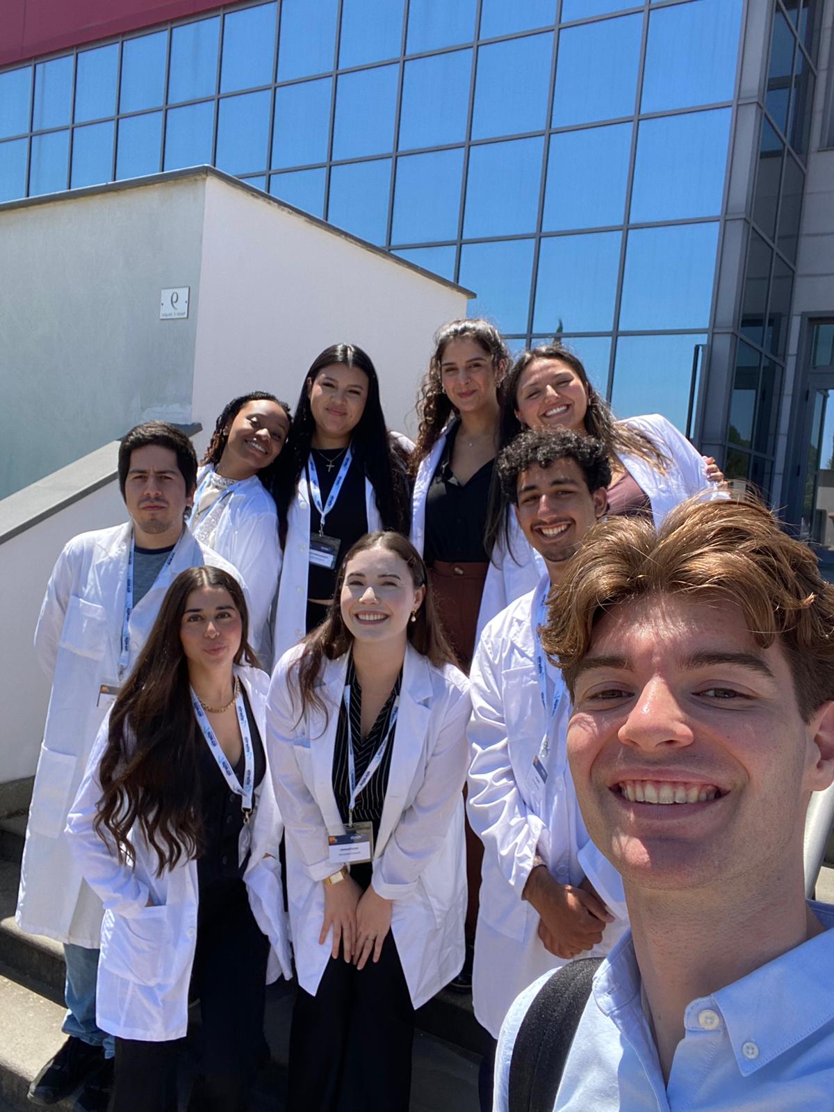 My group and I as well as my city manager outside of the hospital