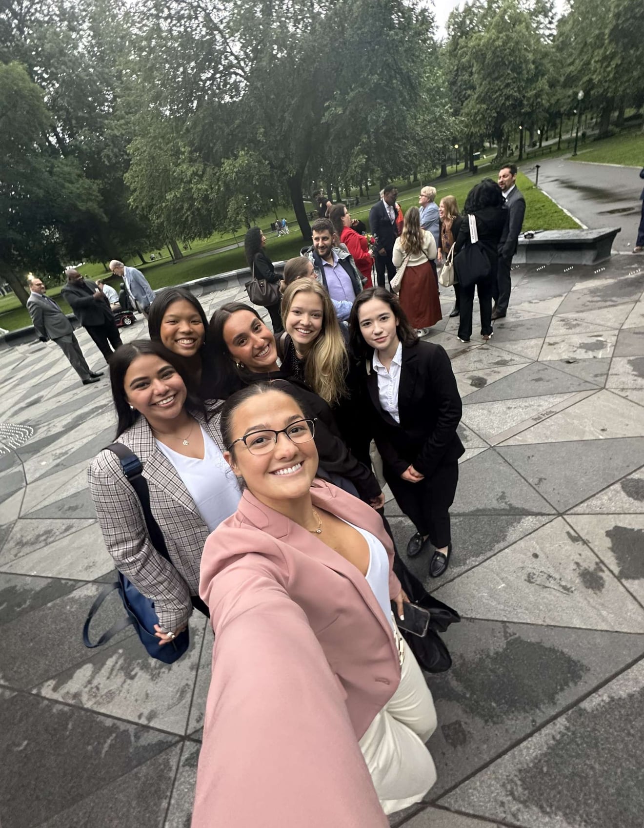 A group of us stayed after for a networking event, where we had the opportunity to meet and connect with 1L students from New England Law and Boston College.