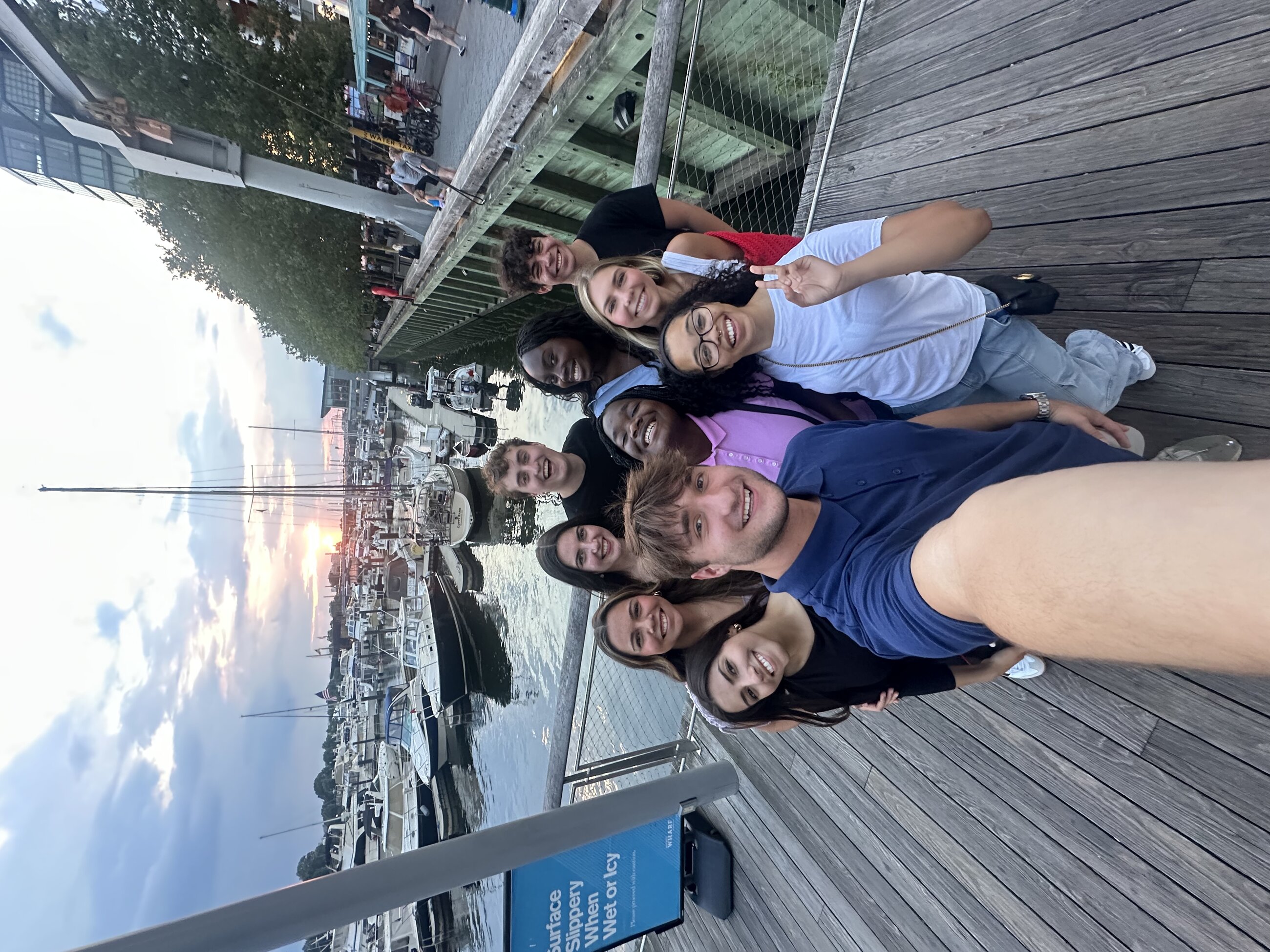 group at the wharf