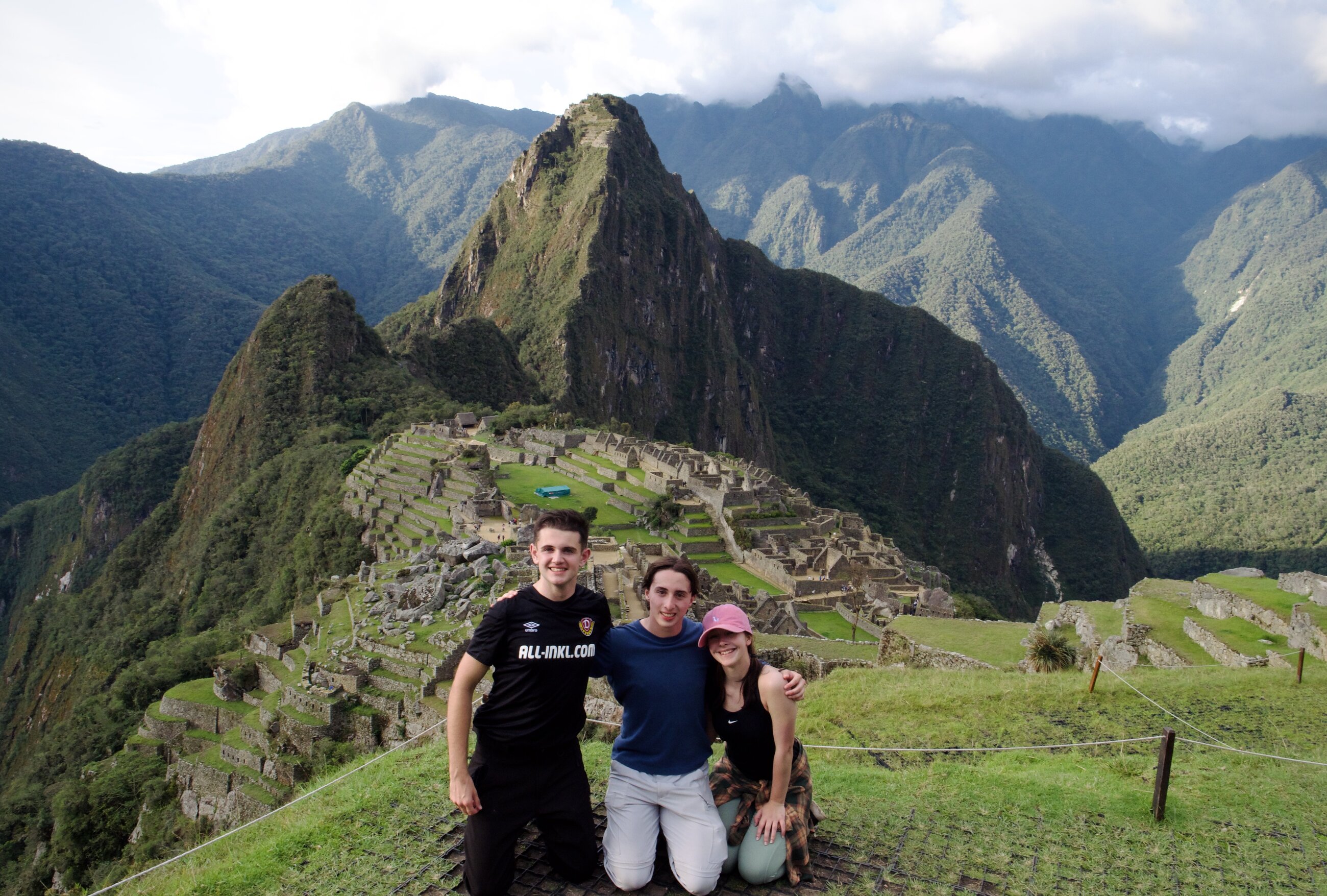 My girlfriend, friend, and I in front of Machu Picchu after a grueling 8-hour hike