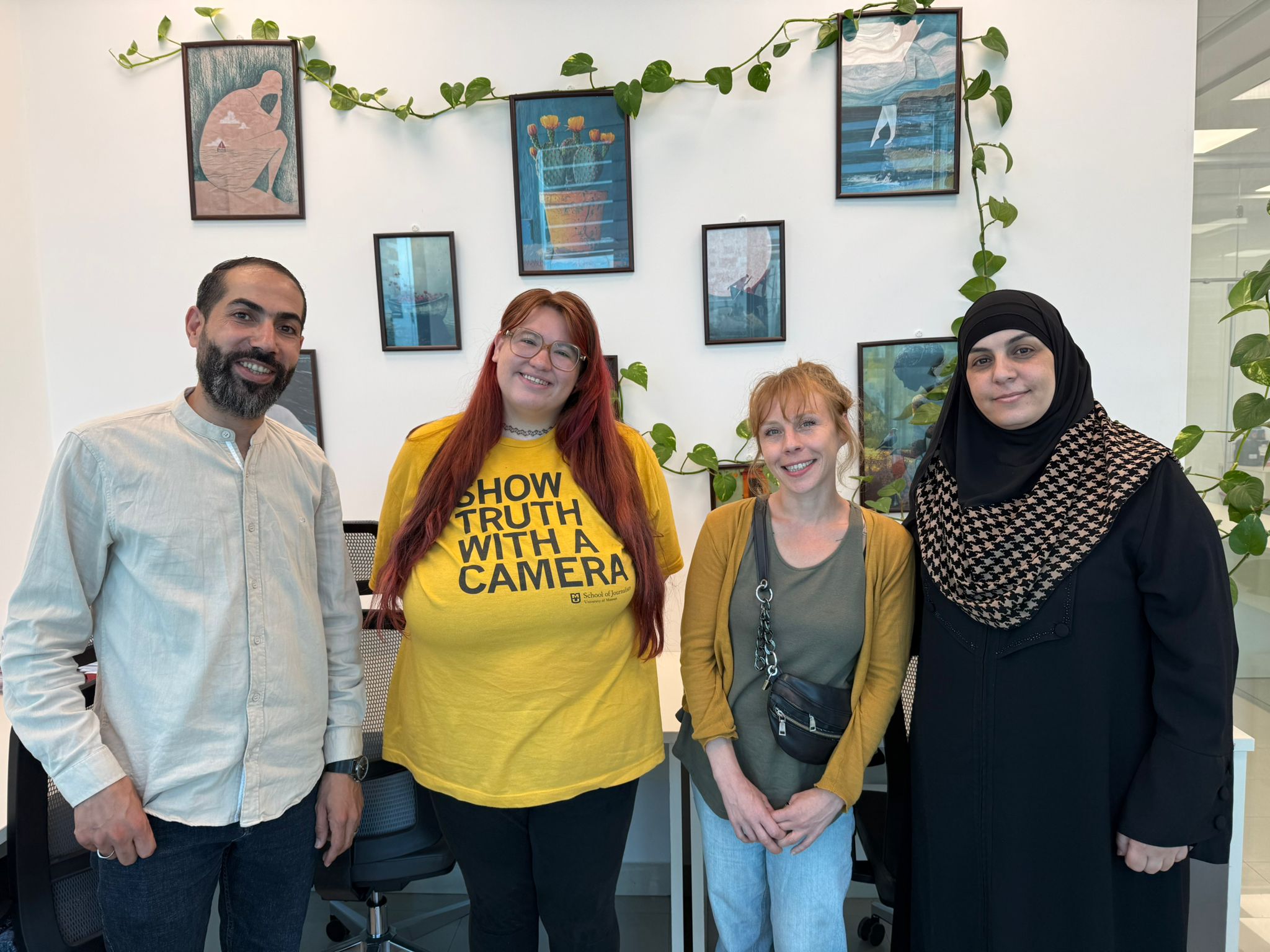 Visiting local journalists in Hebron
