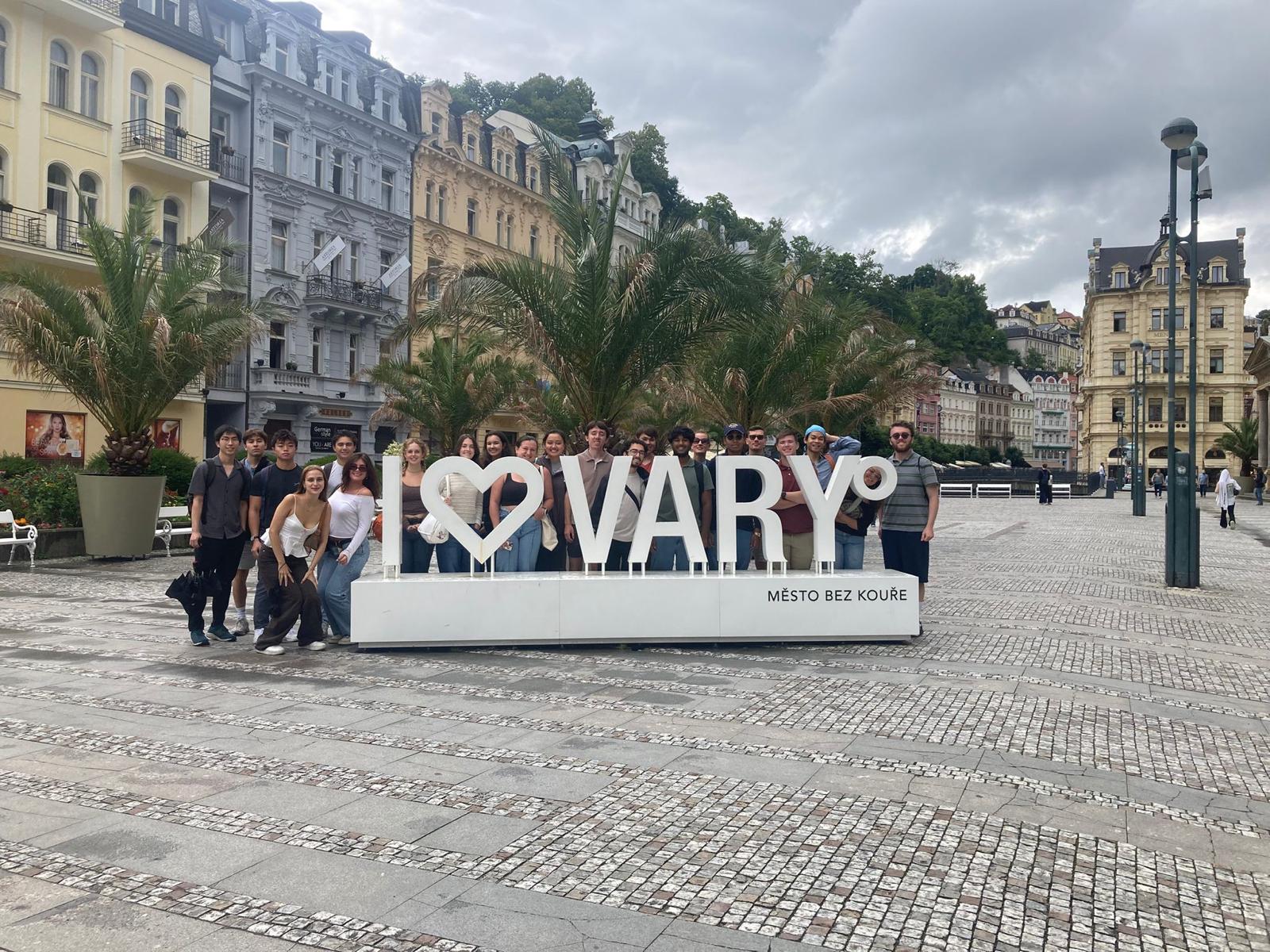 Class trip to Karlovy Vary, the healing hot springs town (we drank from all the springs)