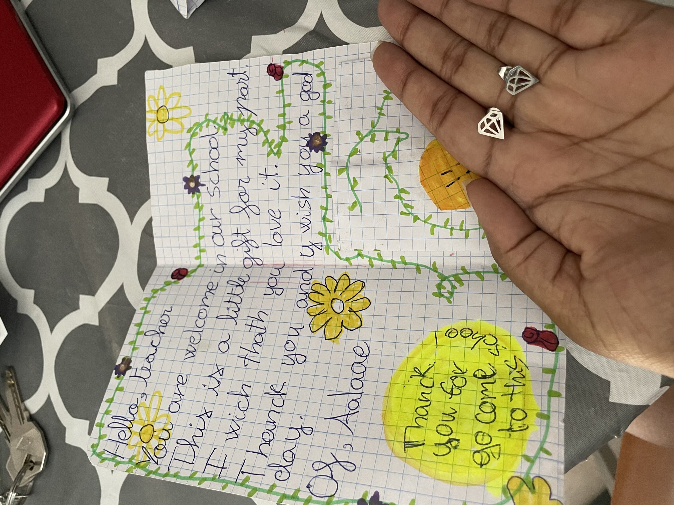 A gift I received the first month from one of my students.