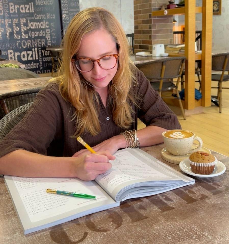 Studying at a neighborhood coffee shop