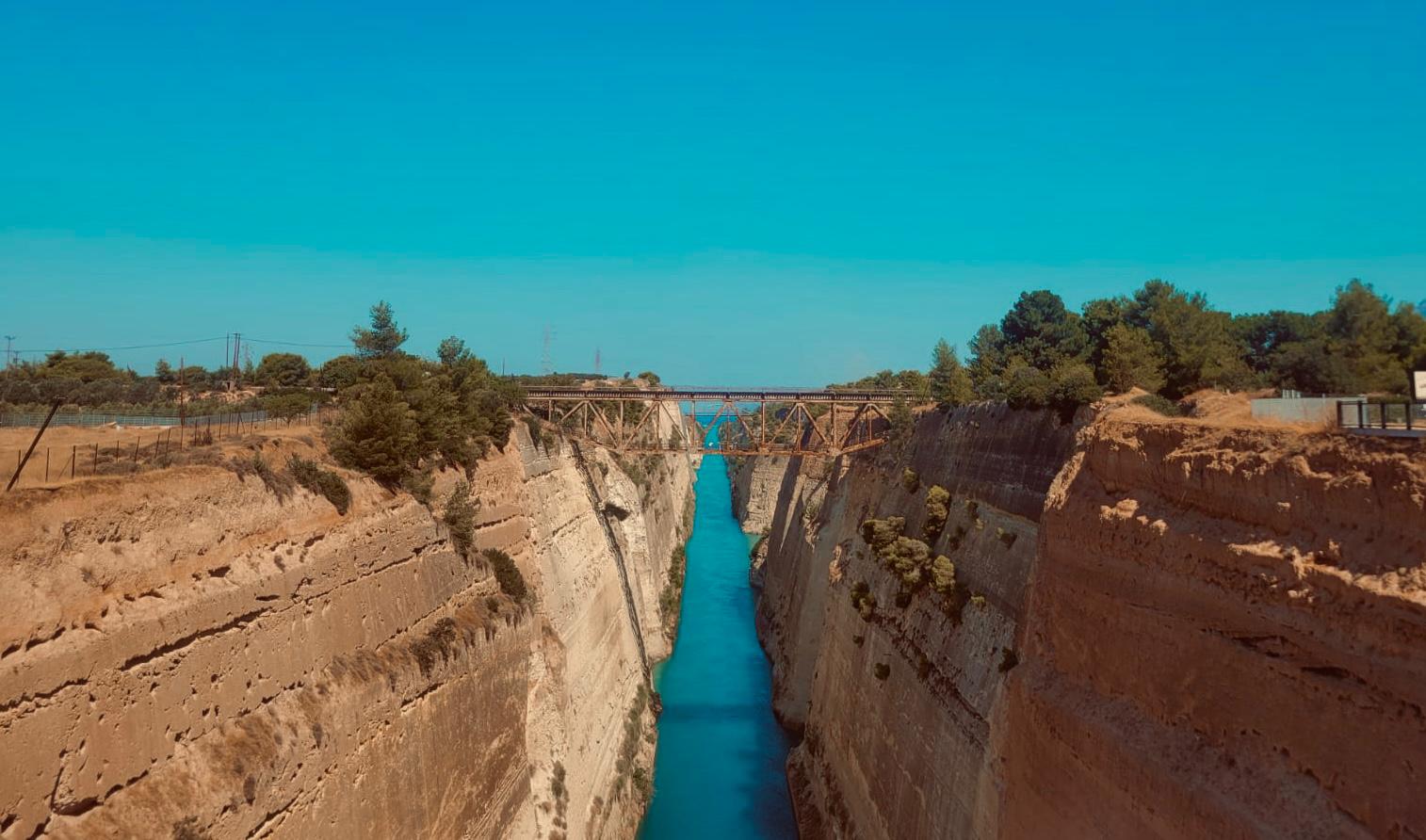 The Corinth canal, that we saw in Greece 