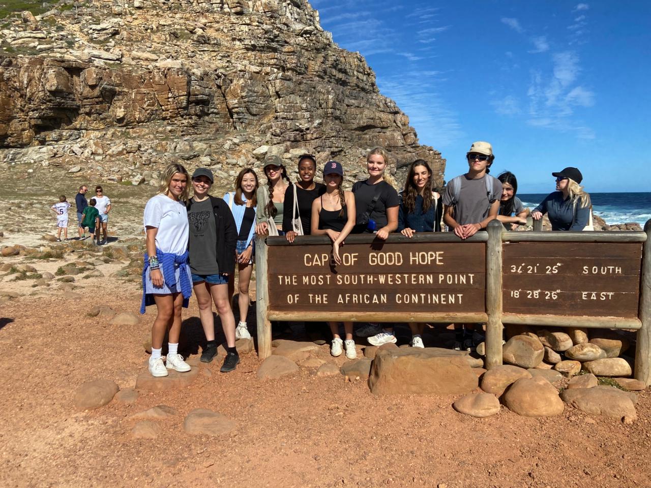 Photo of our program at the Cape of Good Hope - group pic