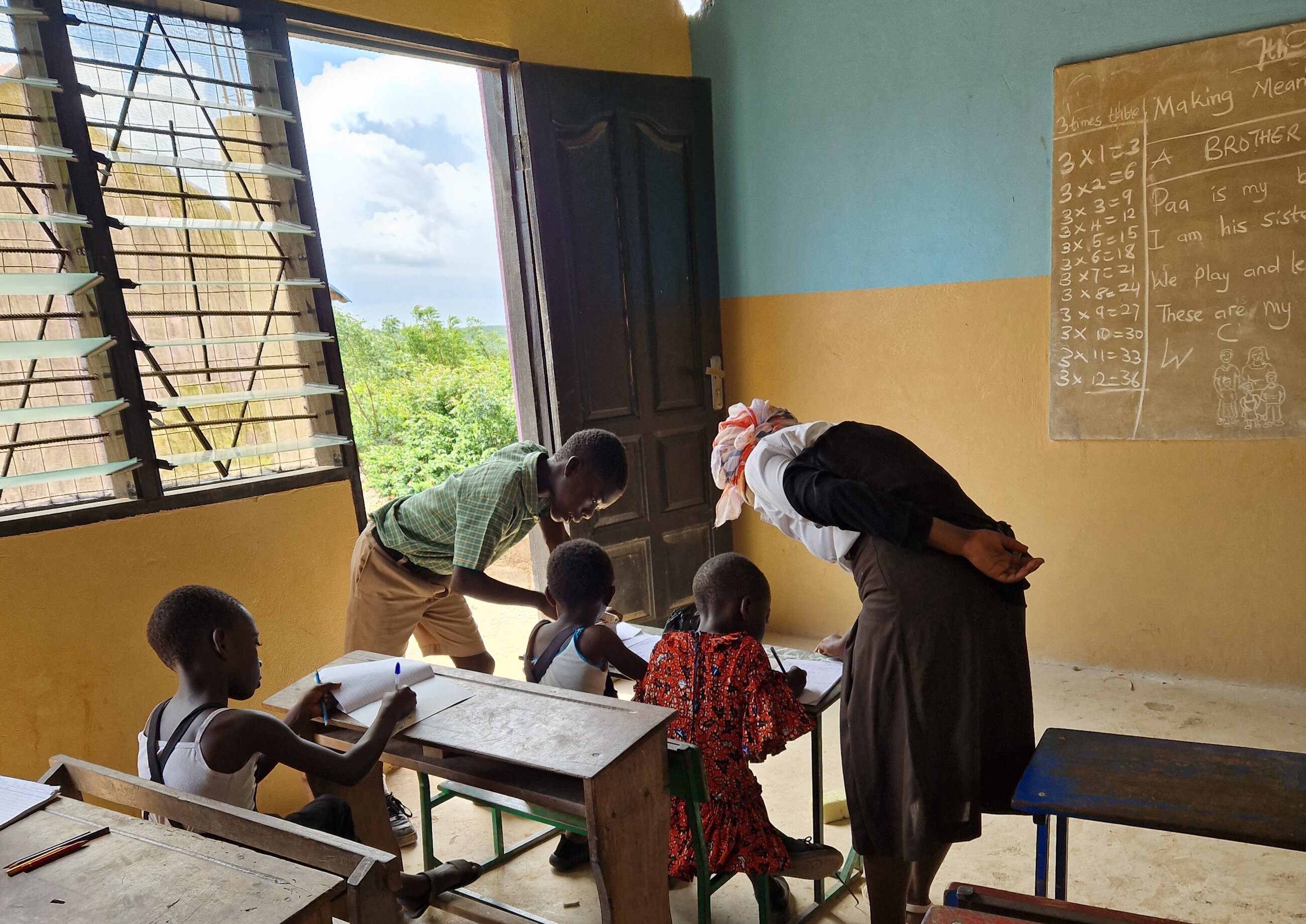 This is one of the classrooms where I helped teaching all the lovely children 