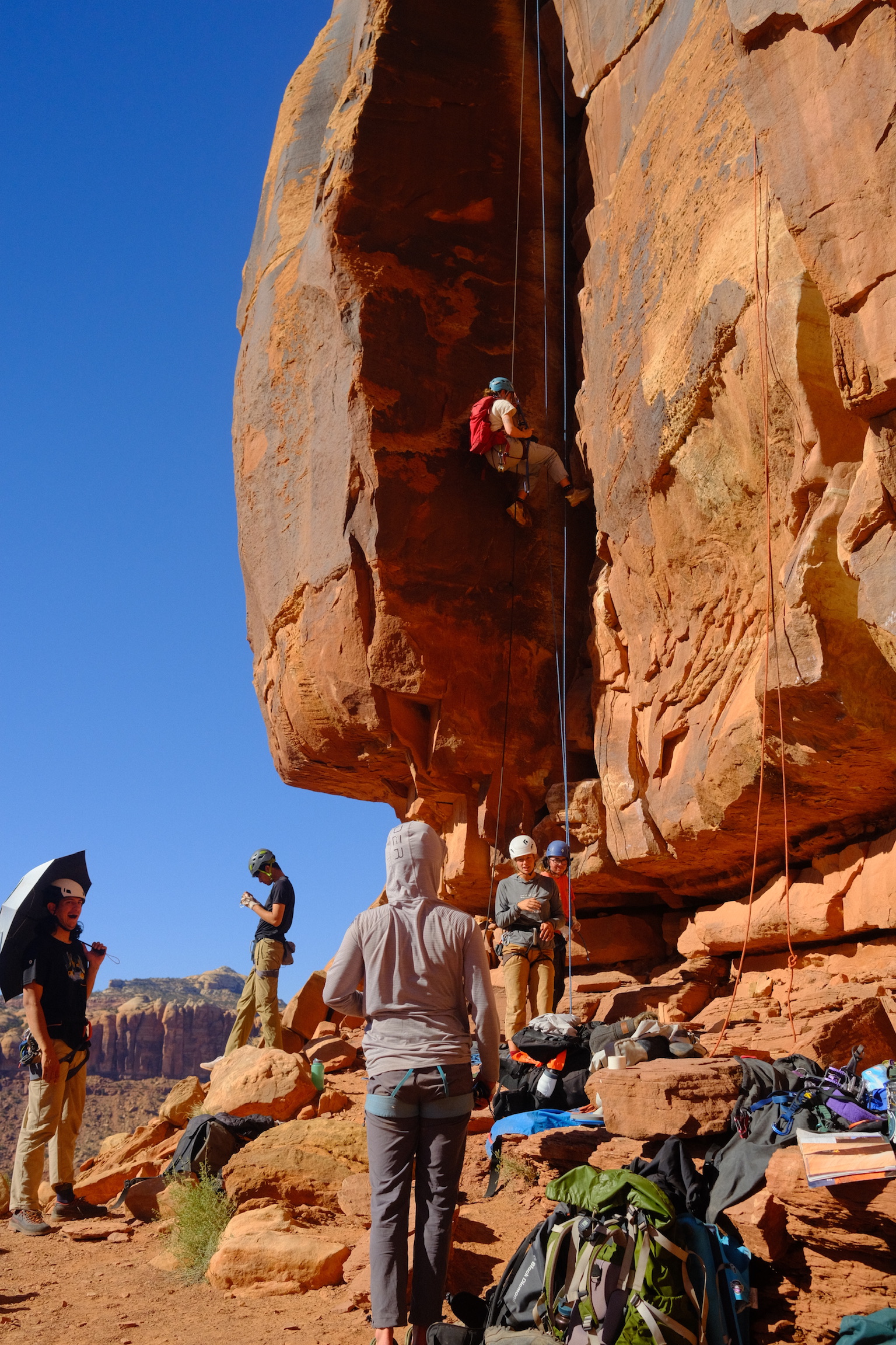 Climbing at Way Rambo in Indian Creek (Utah)!