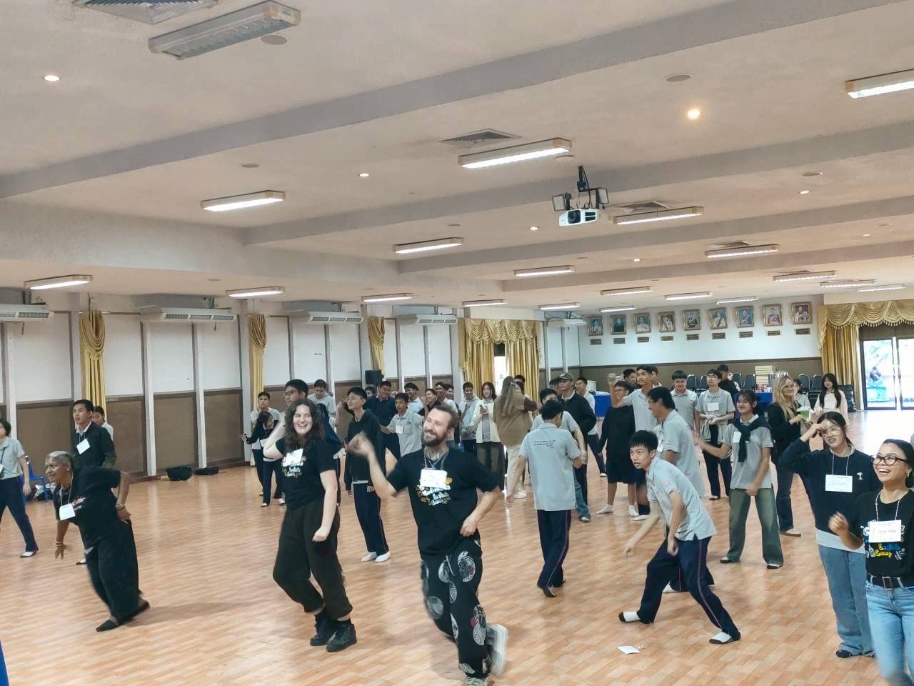 Me Leading a dance in the English camp at my school