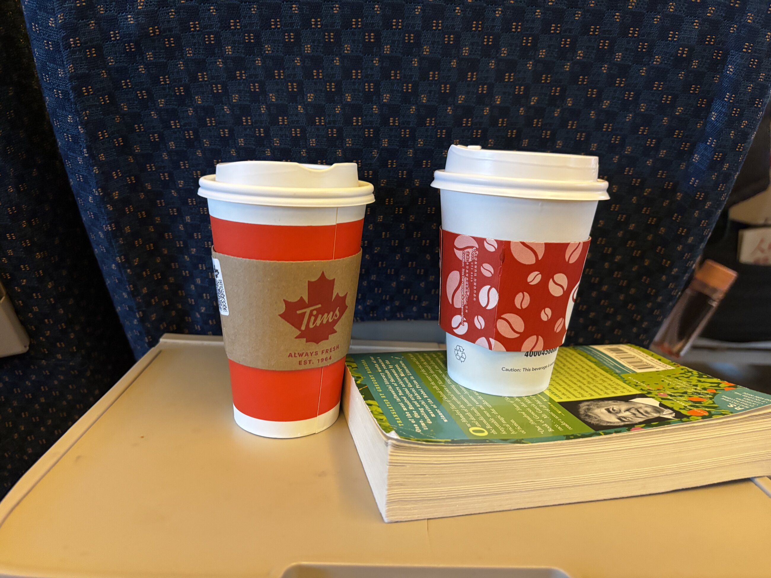 tried two different coffees on the train to shanghai