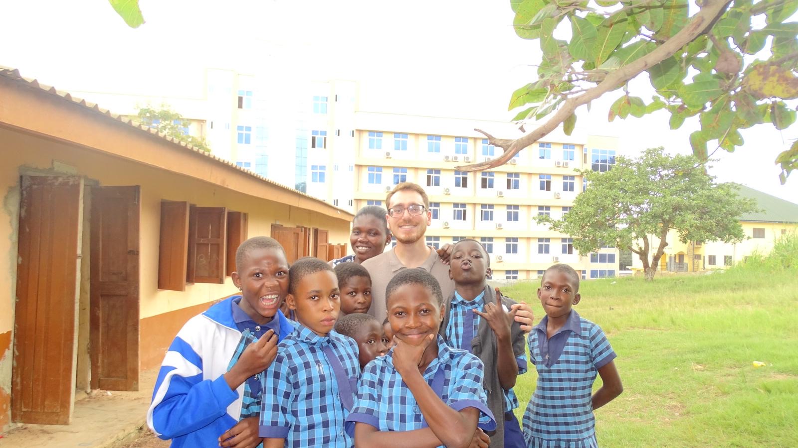 Me with some of the students after picture day