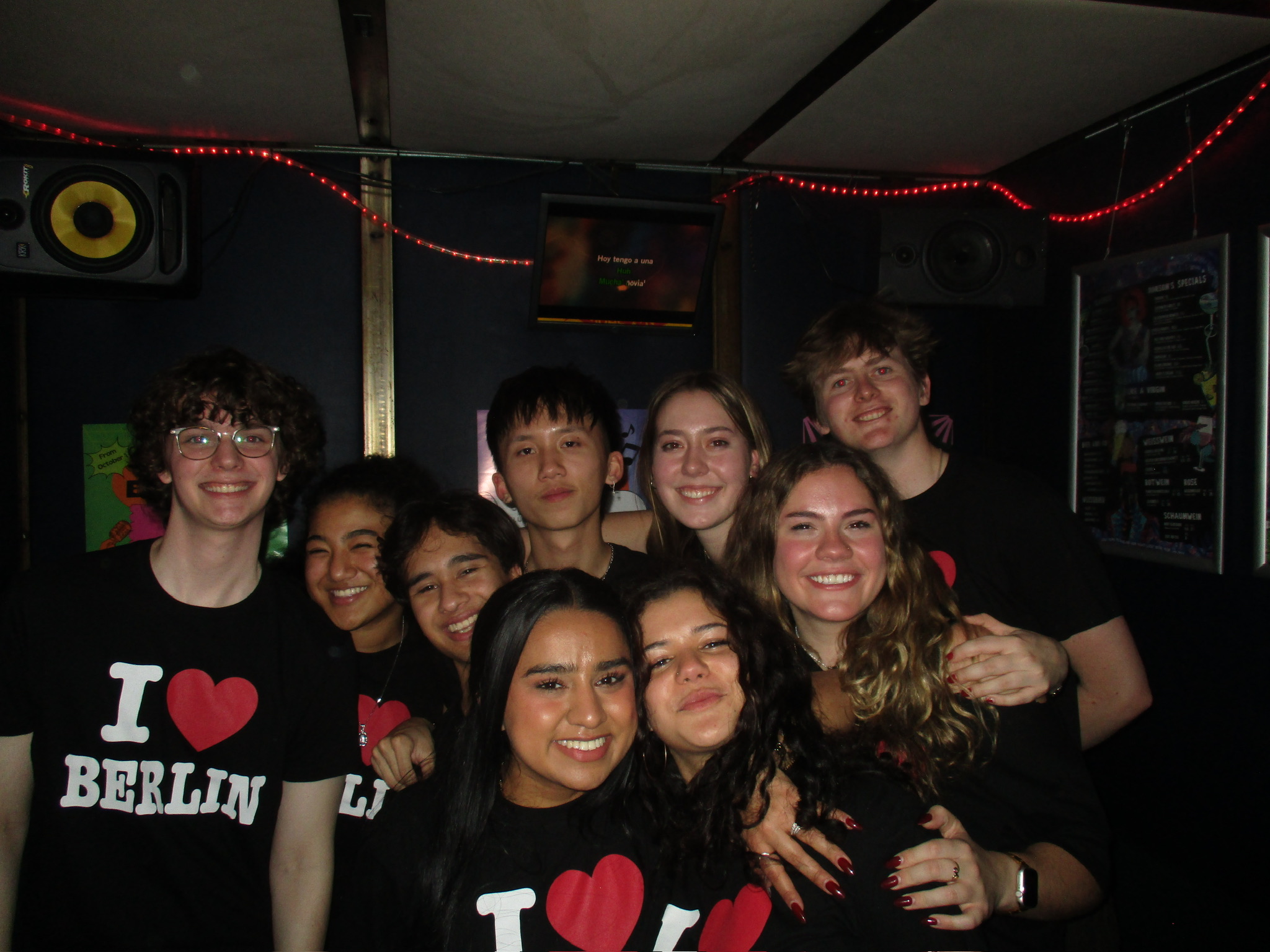 Last night in Berlin with my friends wearing our I ❤️ Berlin shirts