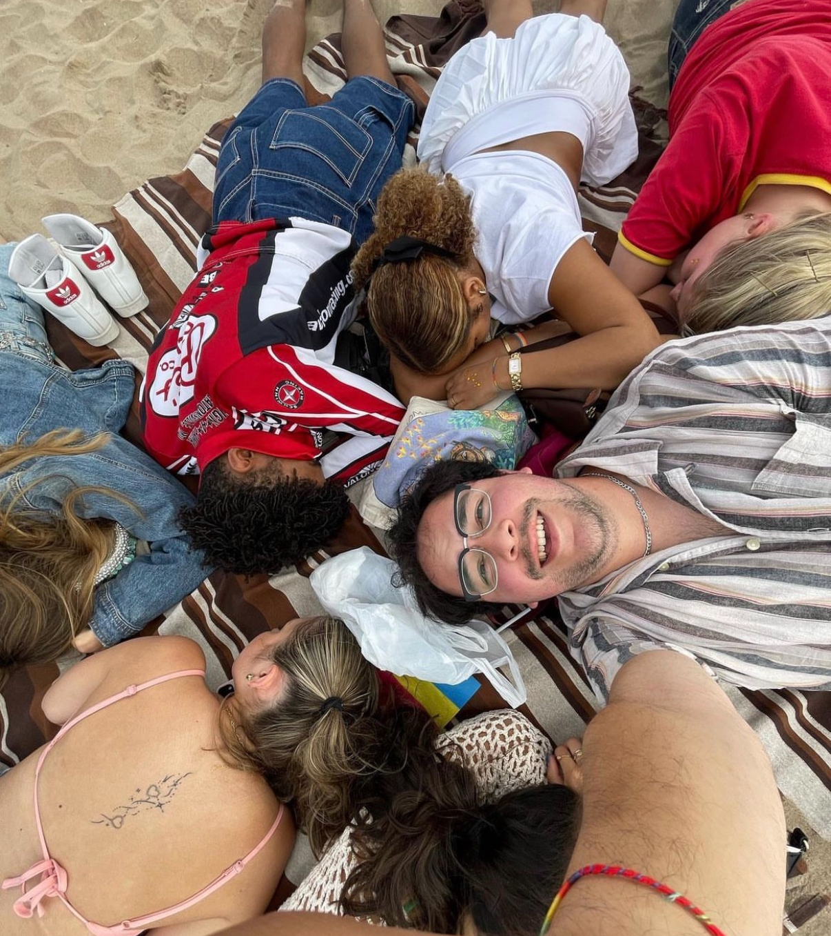 Nap on the beach in Stiges