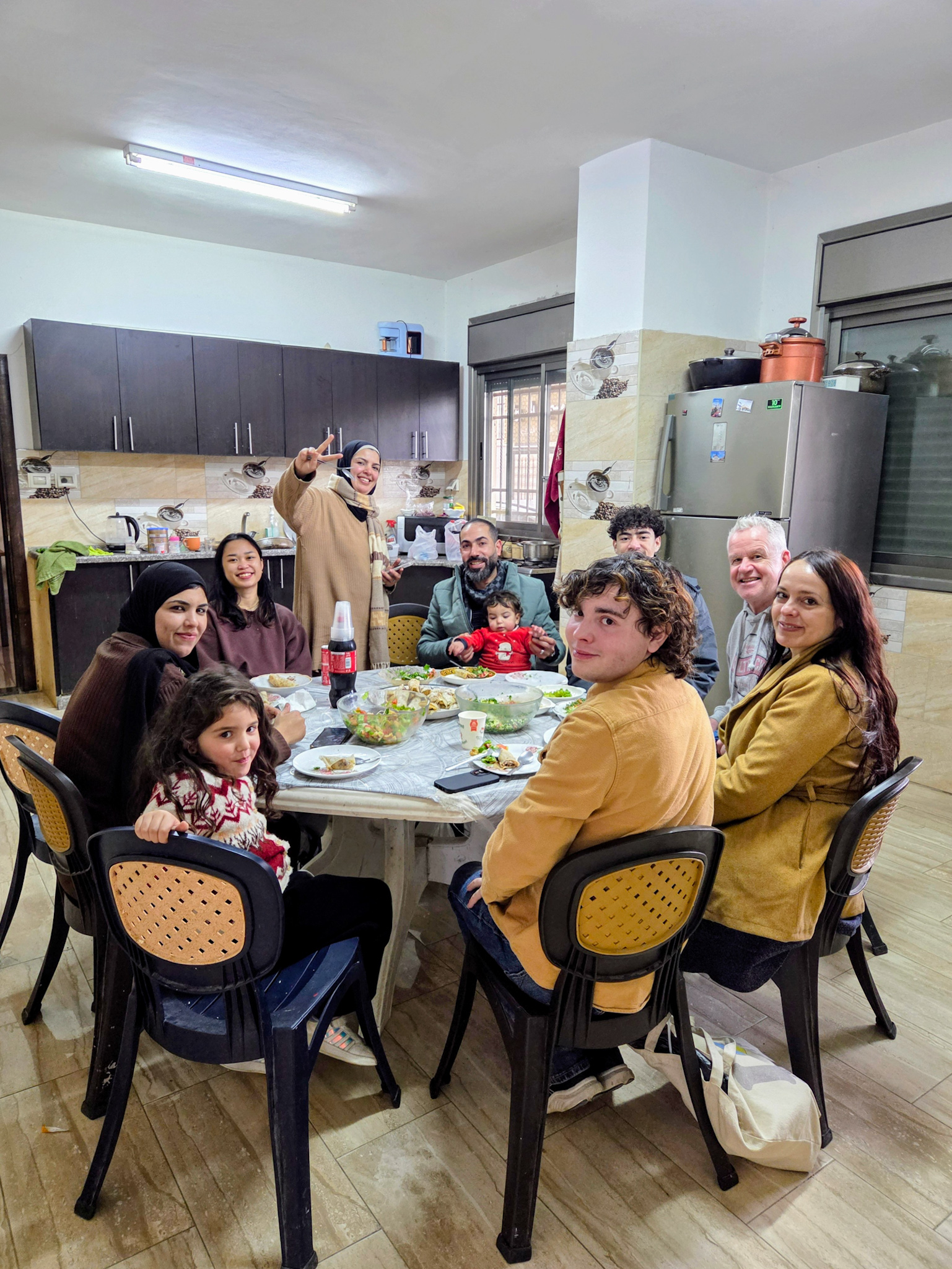 Enjoying our delicious food.  